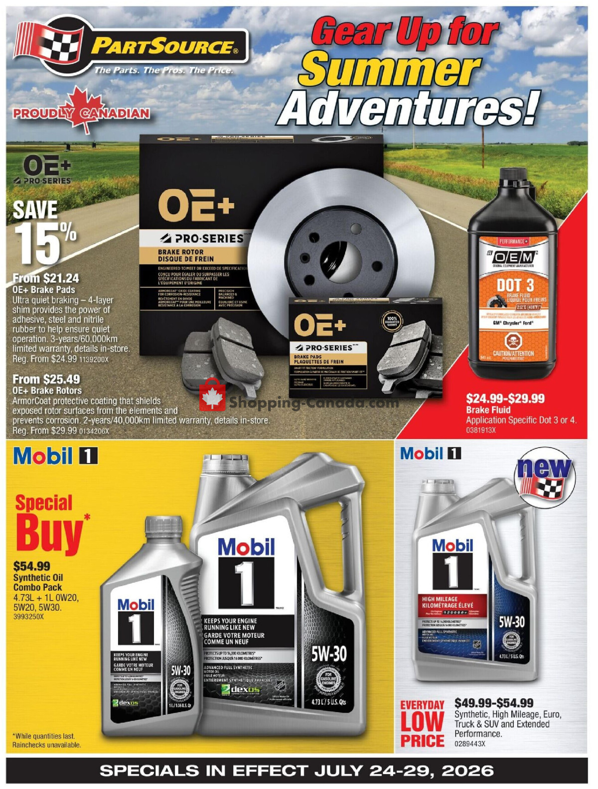 PartSource flyer from Friday July 24, 2026 to Wednesday July 29, 2026 - page 1