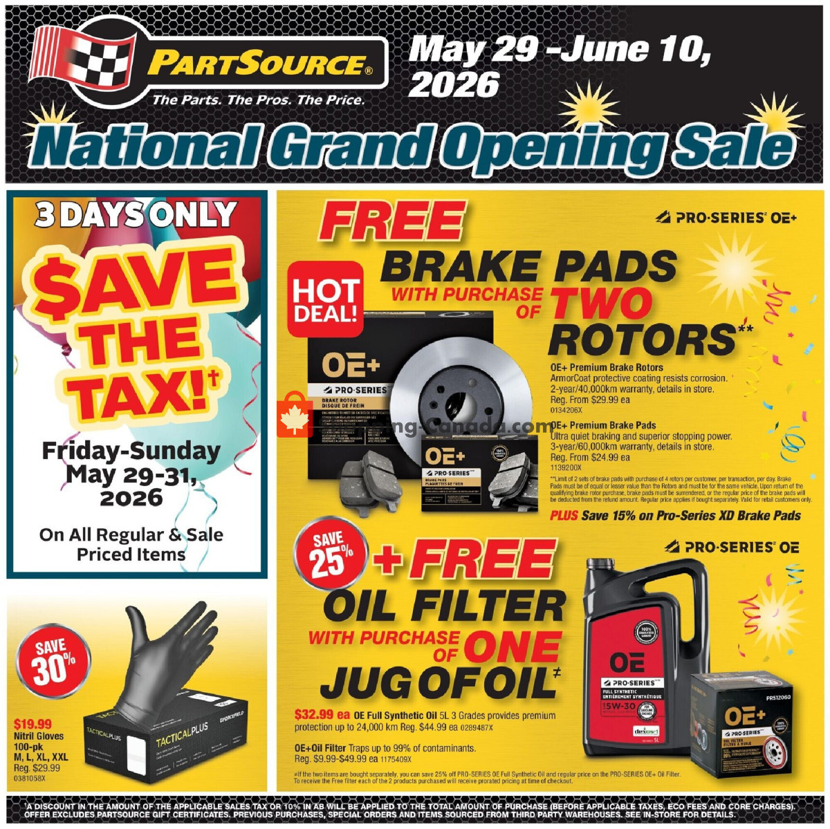 PartSource flyer from Friday May 29, 2026 to Wednesday June 10, 2026 - page 1