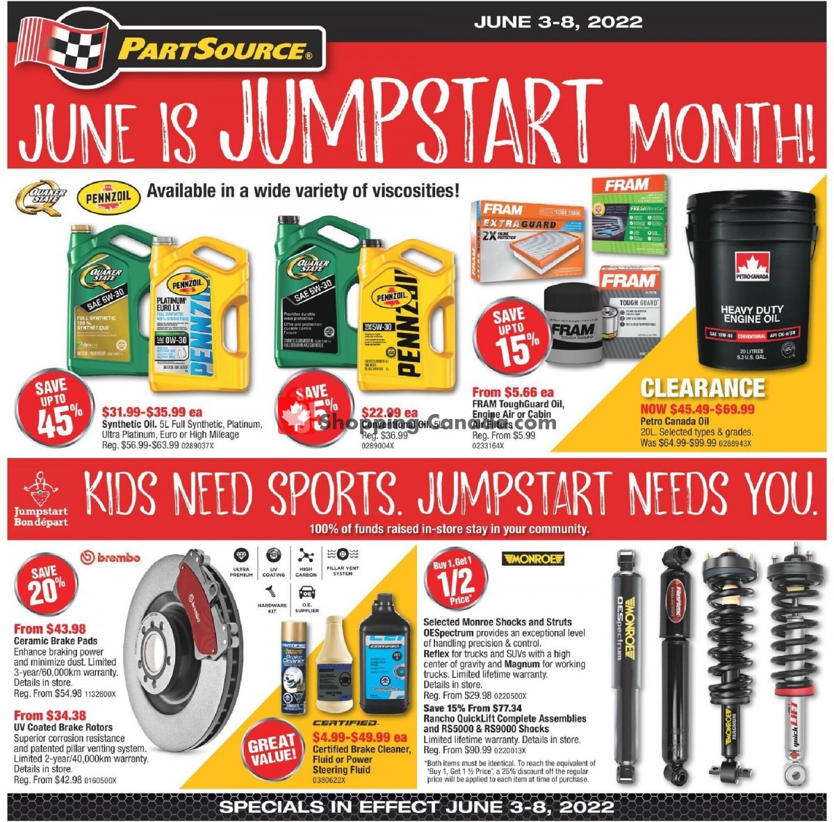 PartSource Canada Flyer Jumpstart Specials June 3 June 8 2022 