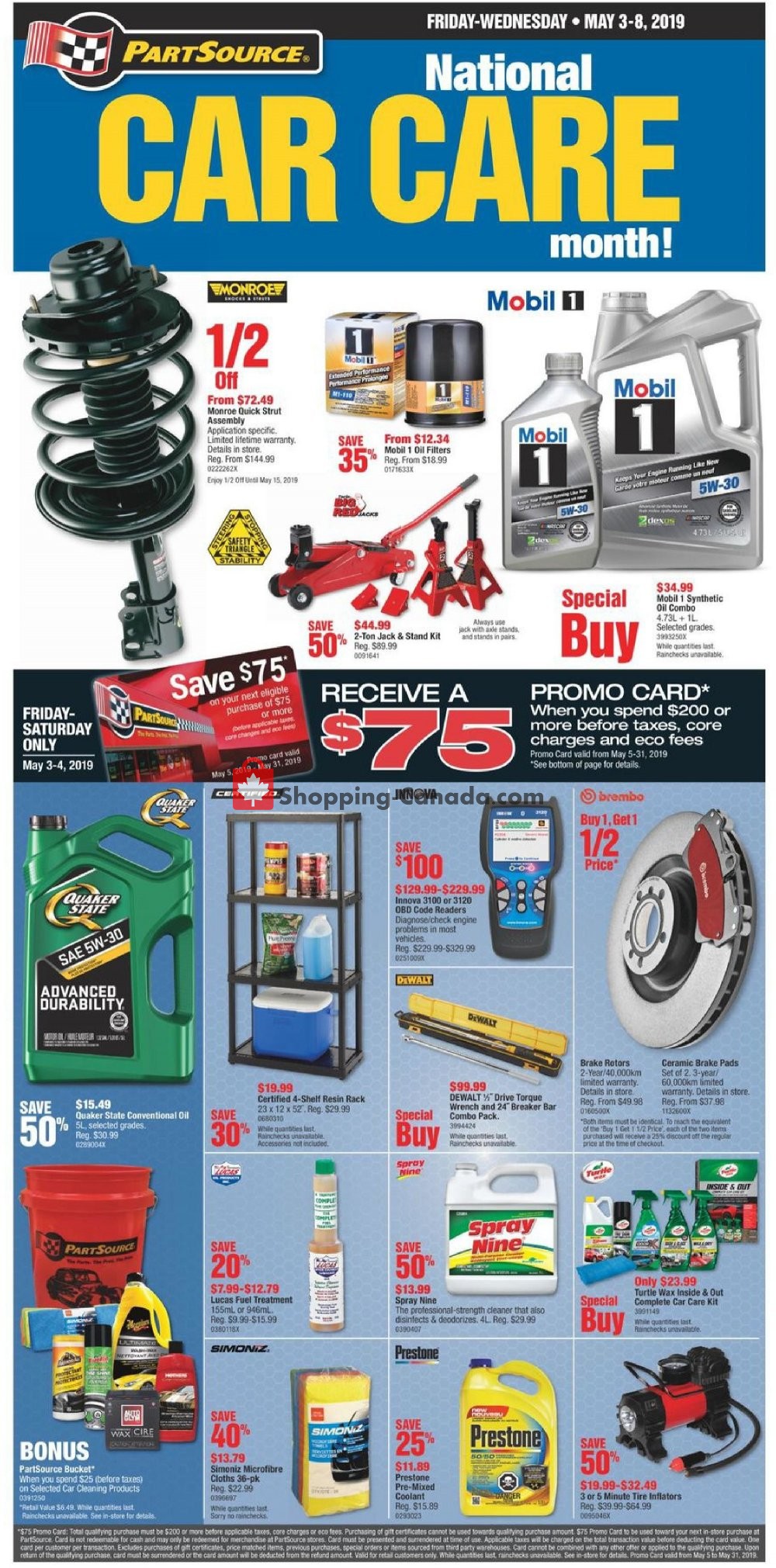 PartSource flyer from Friday May 3, 2019 to Wednesday May 8, 2019 - page 1