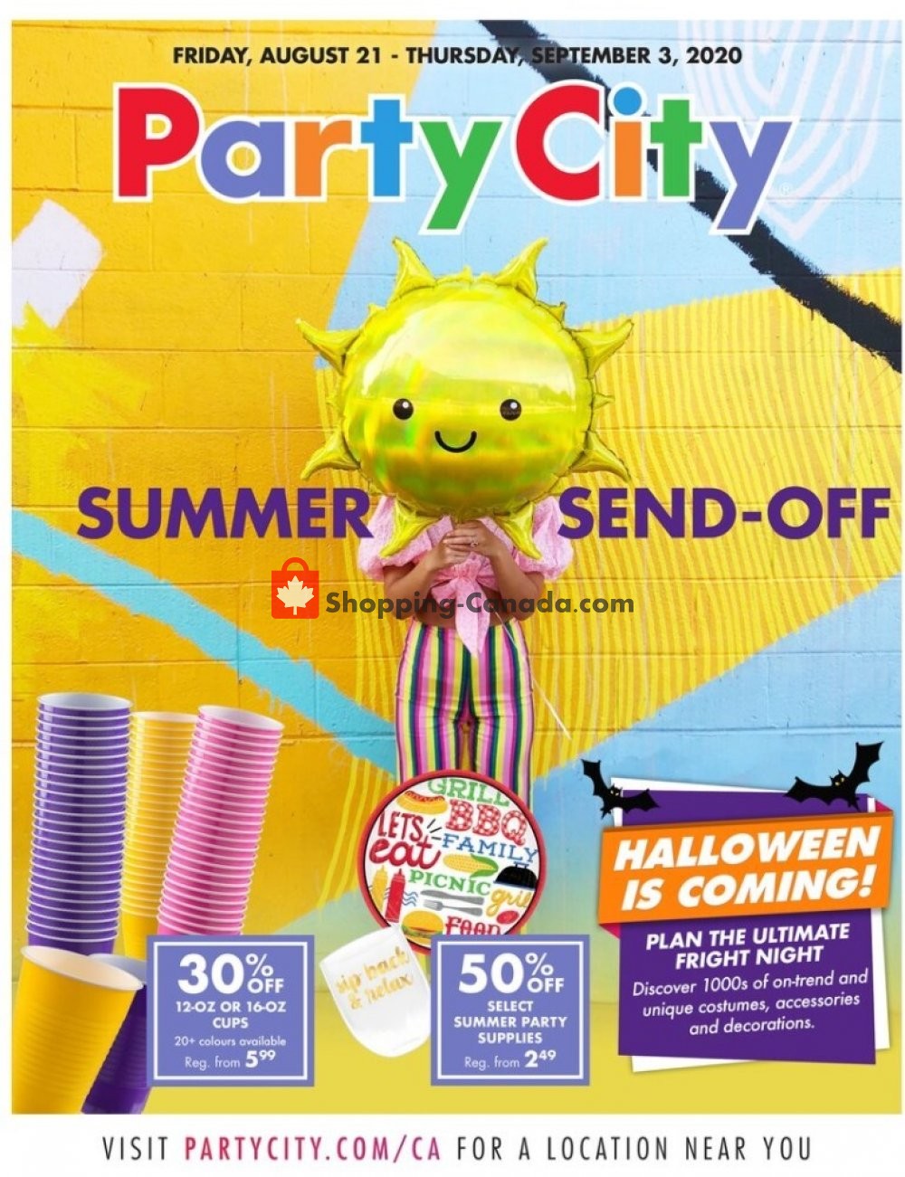 Party City Canada, flyer (Halloween Is Coming) August 21 September
