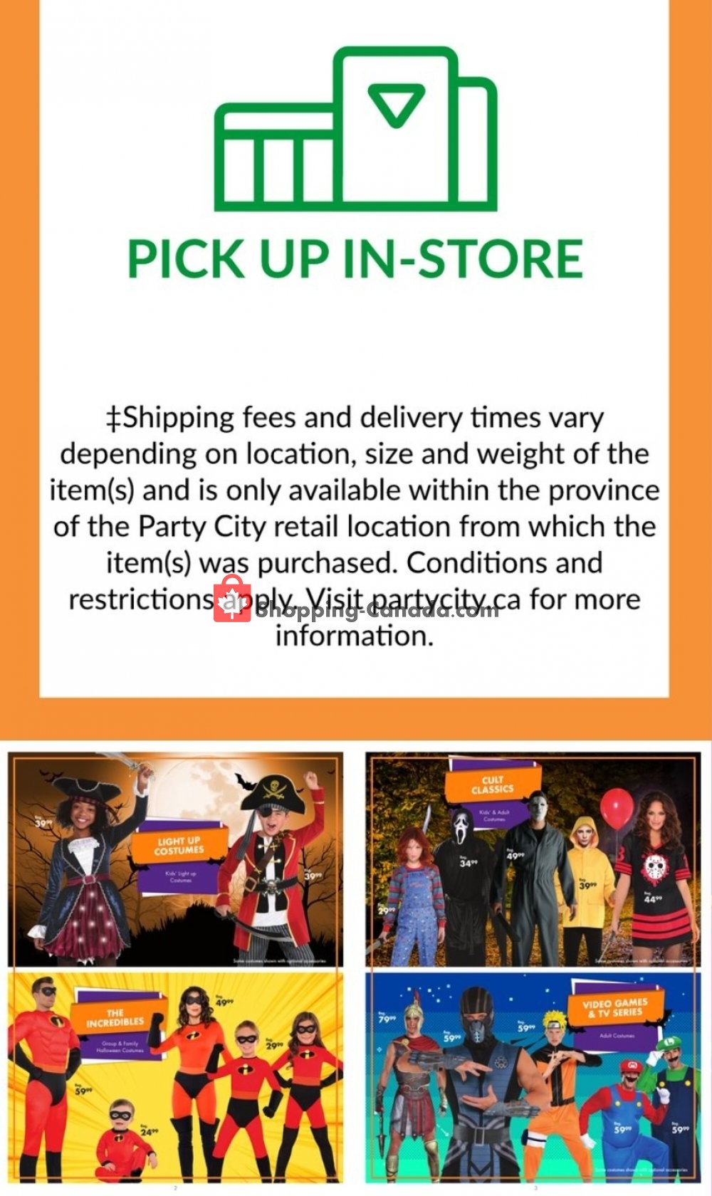 Party City Canada, flyer (Halloween Squad) October 2 October 8