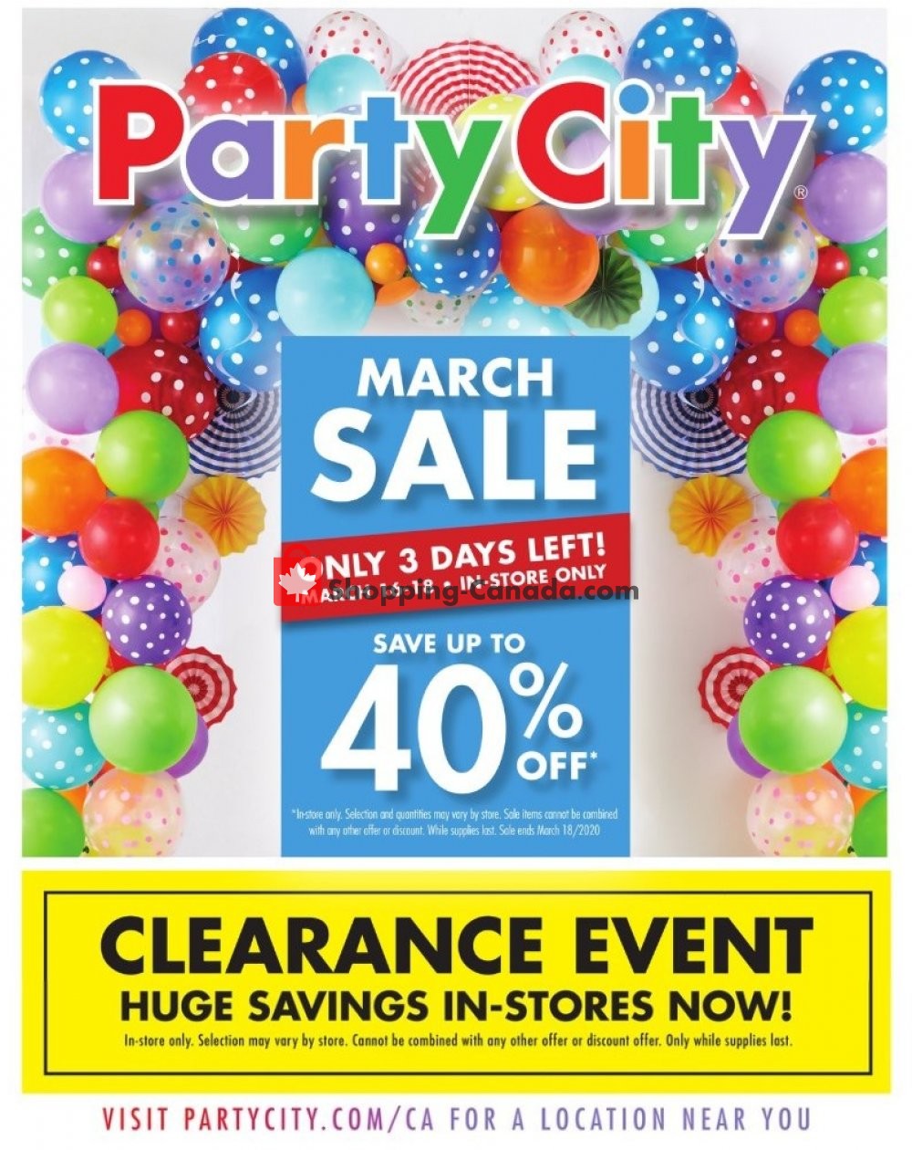 Party City Canada, flyer (March Sale) March 11 March 18, 2020