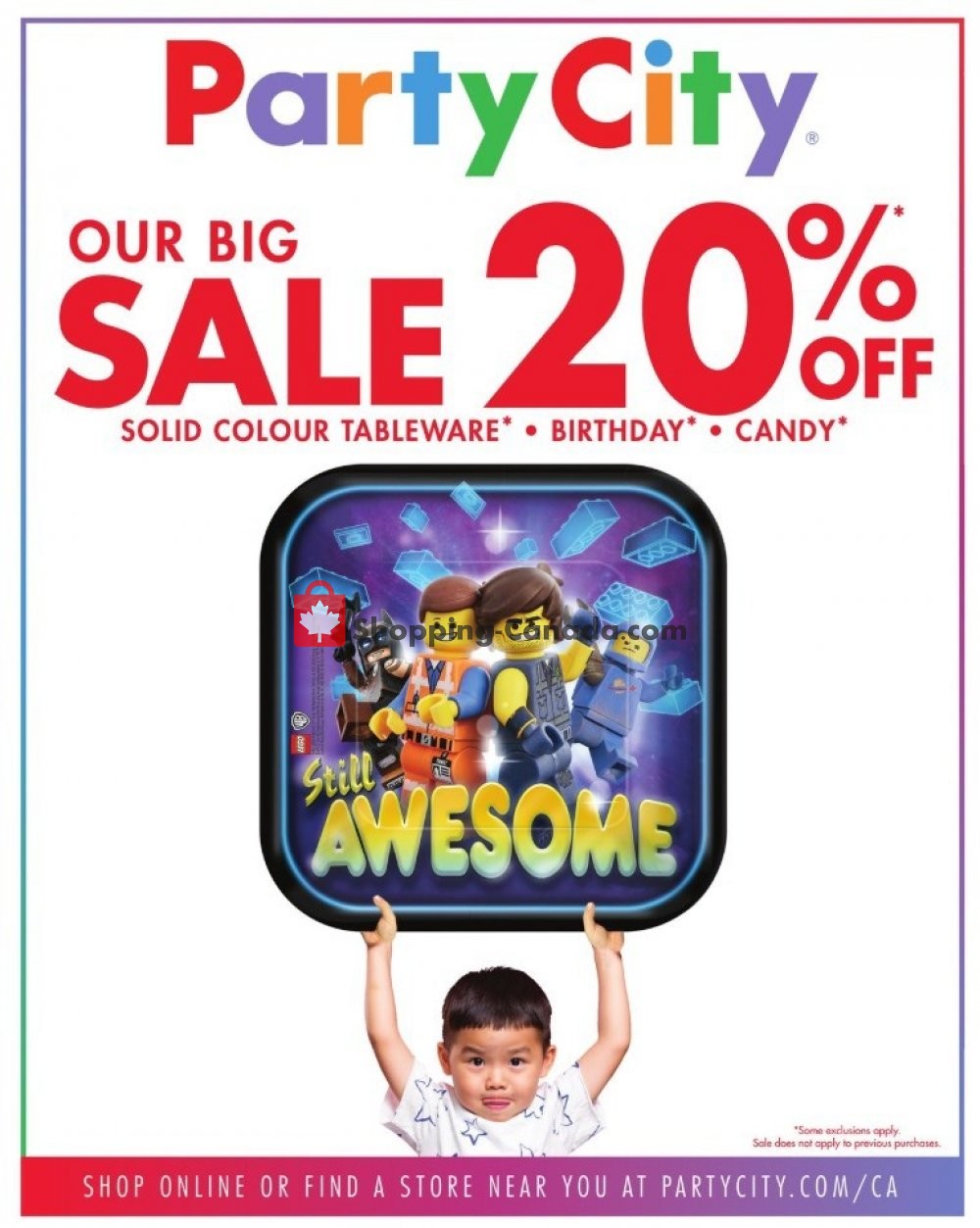 Party City Canada, flyer (Our Big Sale) March 18 March 24, 2019