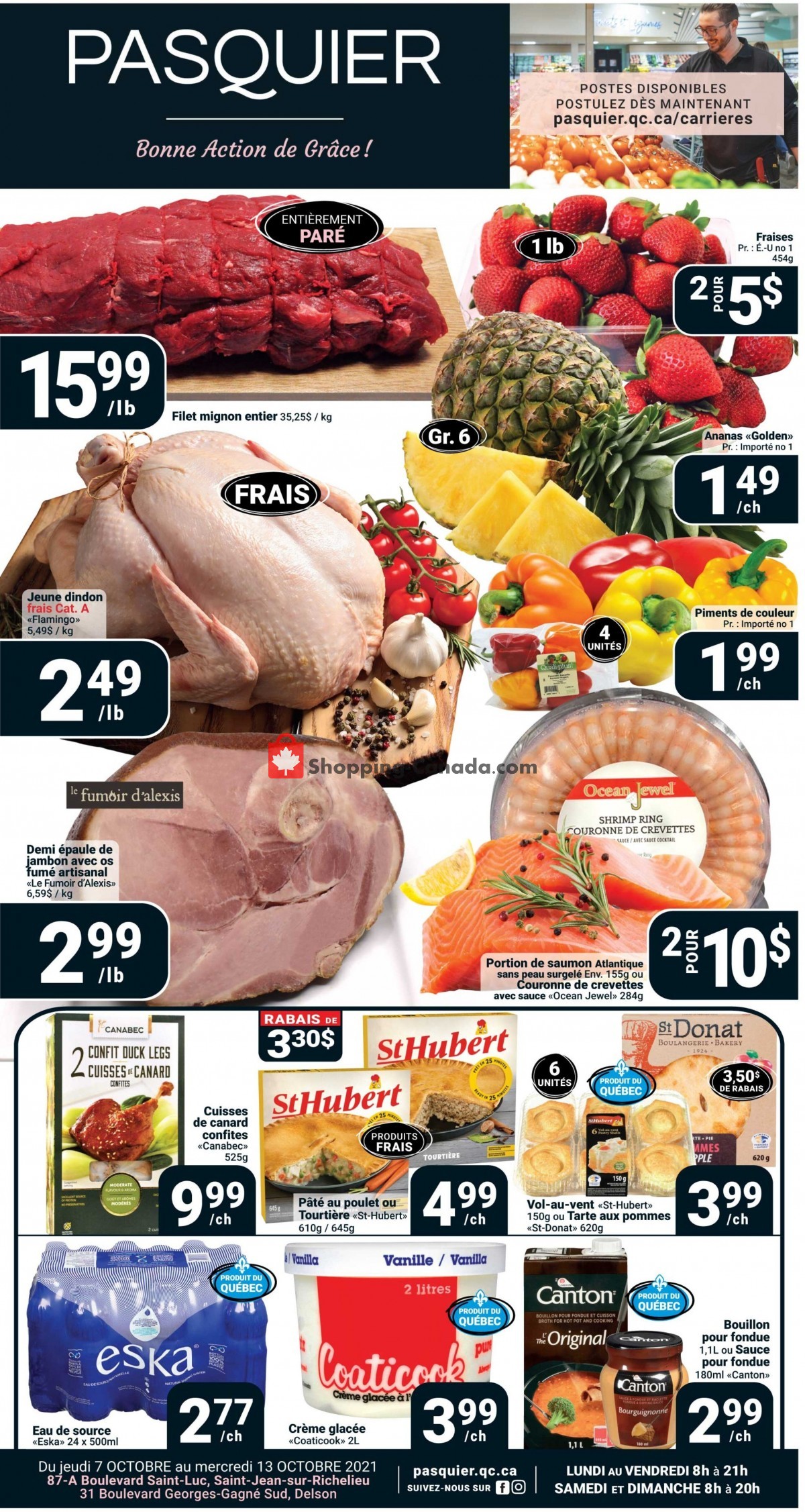 Pasquier flyer from Thursday October 7, 2021 to Wednesday October 13, 2021 - page 1