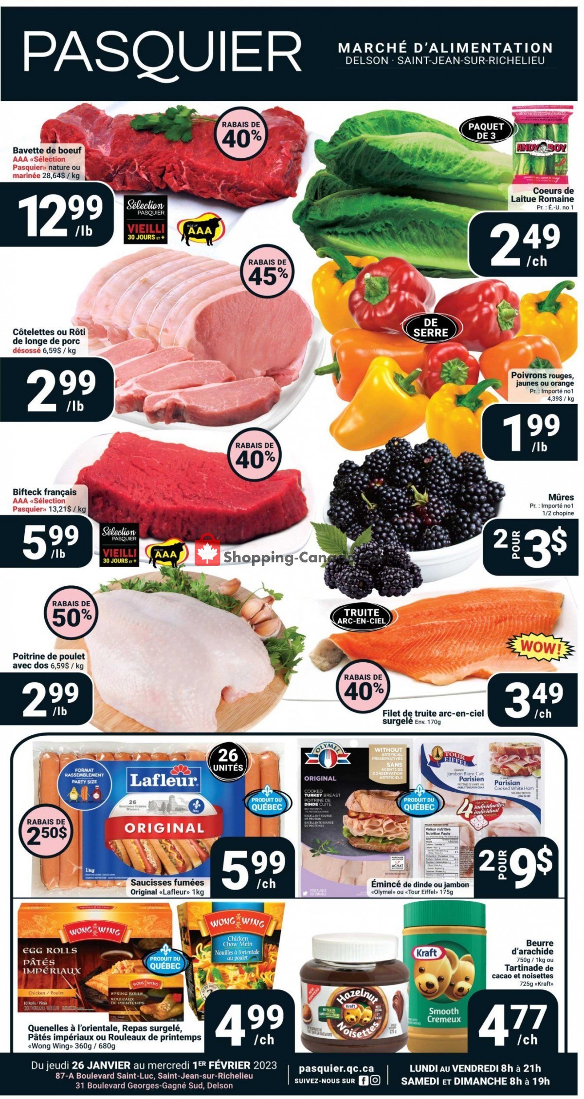 Pasquier flyer from Thursday January 26, 2023 to Wednesday February 1, 2023 - page 1