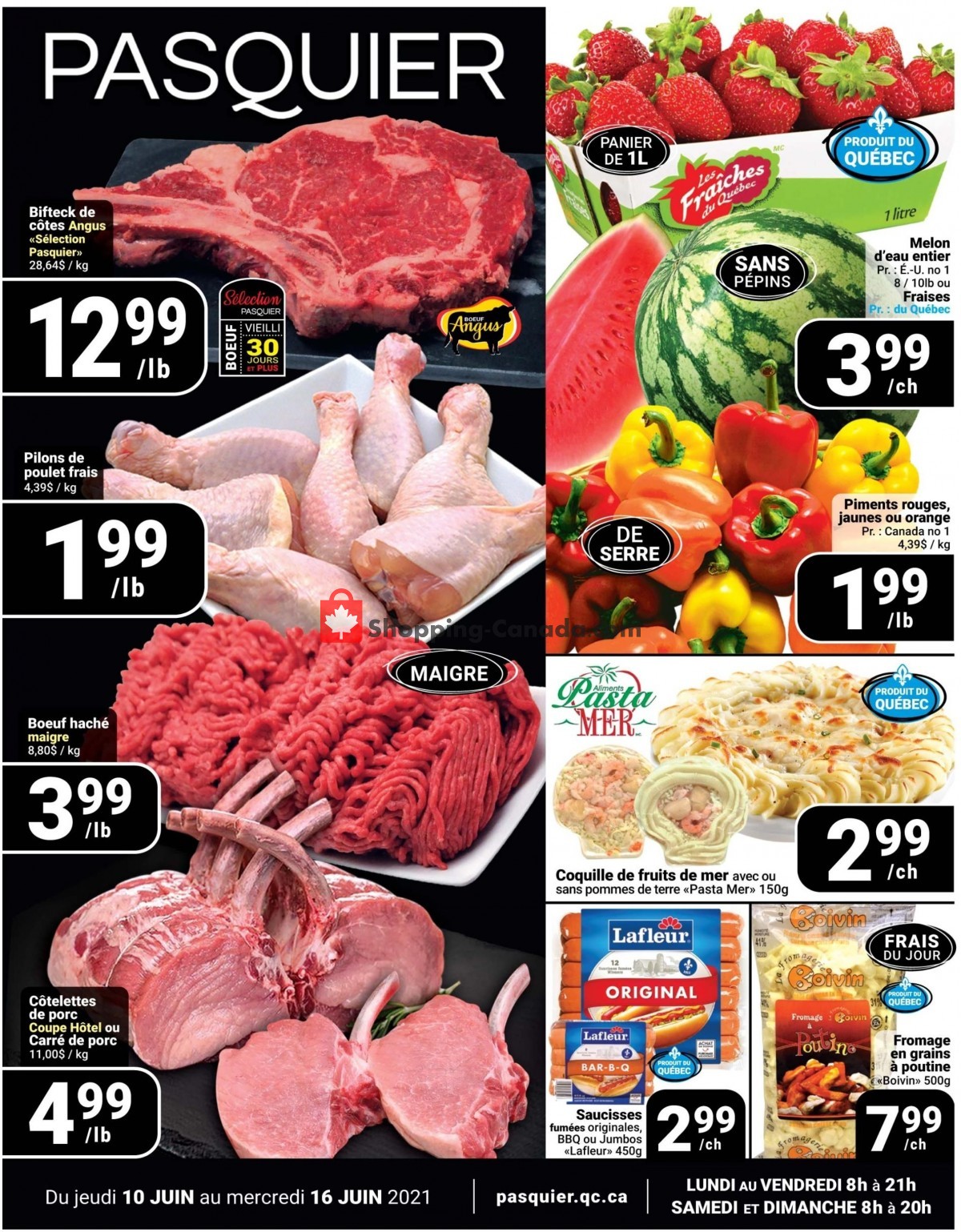 Pasquier flyer from Thursday June 10, 2021 to Wednesday June 16, 2021 - page 1