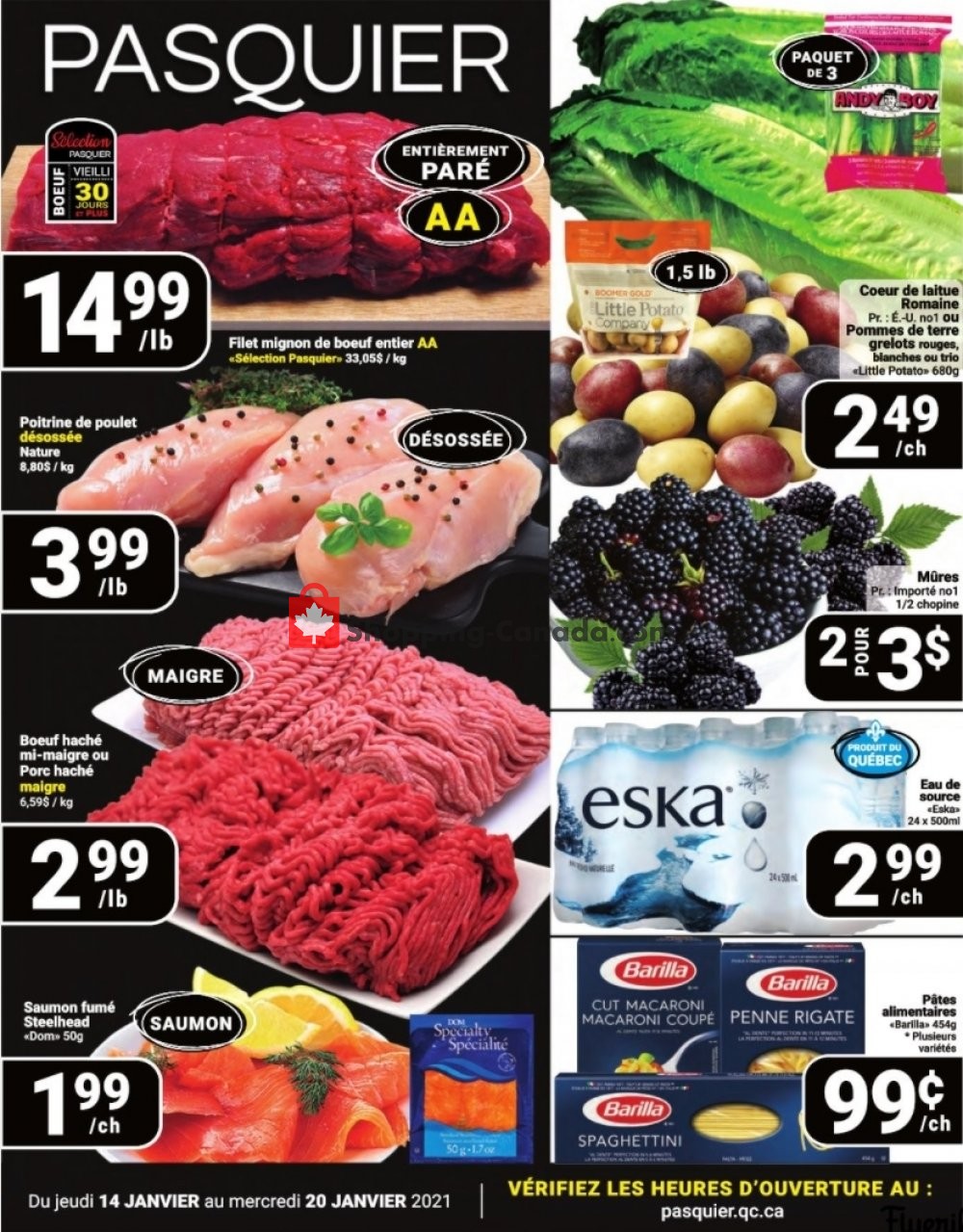 Pasquier flyer from Thursday January 14, 2021 to Wednesday January 20, 2021 - page 1