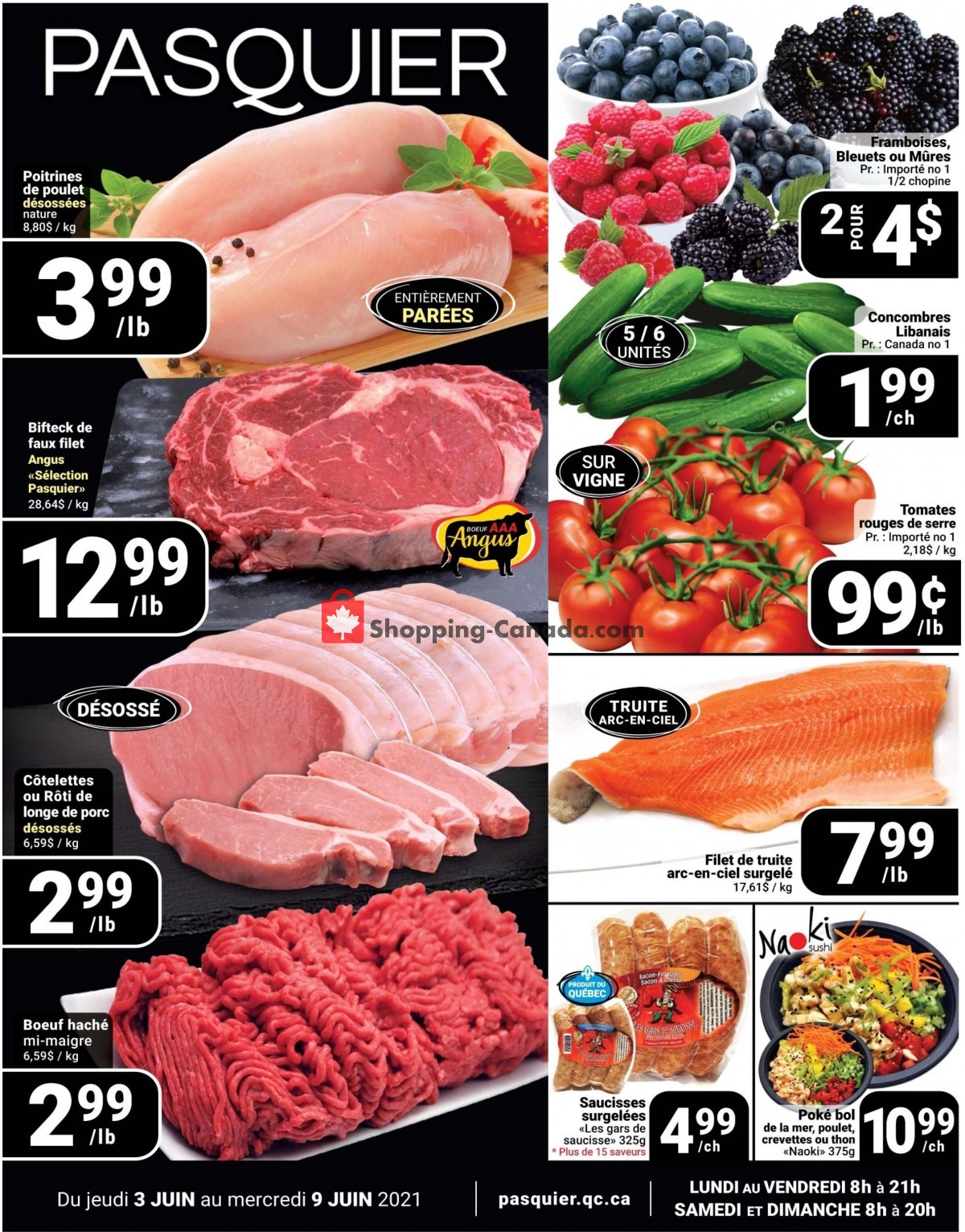 Pasquier flyer from Thursday June 3, 2021 to Wednesday June 9, 2021 - page 1