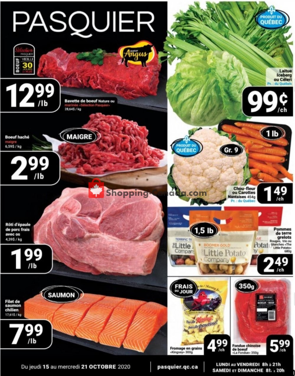 Pasquier flyer from Thursday October 15, 2020 to Wednesday October 21, 2020 - page 1