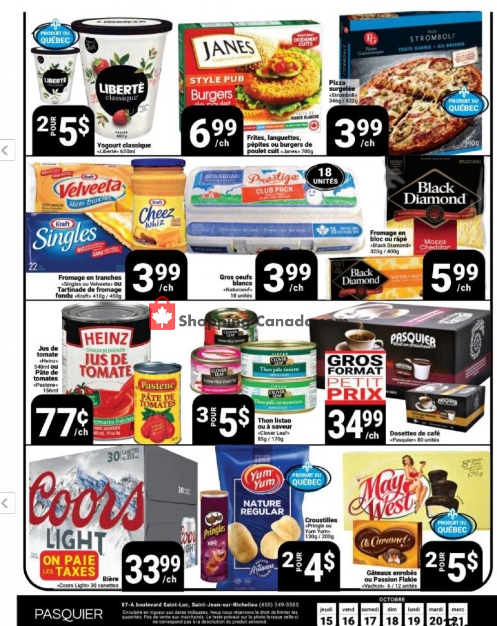 Pasquier flyer from Thursday October 15, 2020 to Wednesday October 21, 2020 - page 14