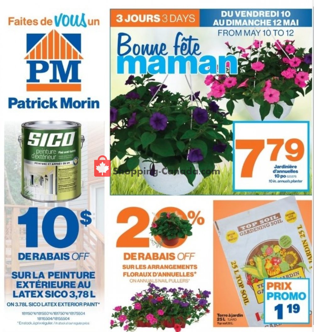 Patrick Morin flyer from Thursday May 9, 2019 to Wednesday May 15, 2019 - page 1