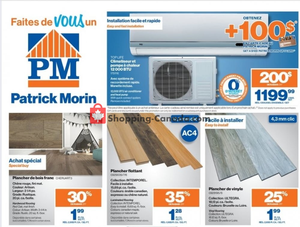 Patrick Morin flyer from Thursday August 15, 2019 to Wednesday August 21, 2019 - page 1