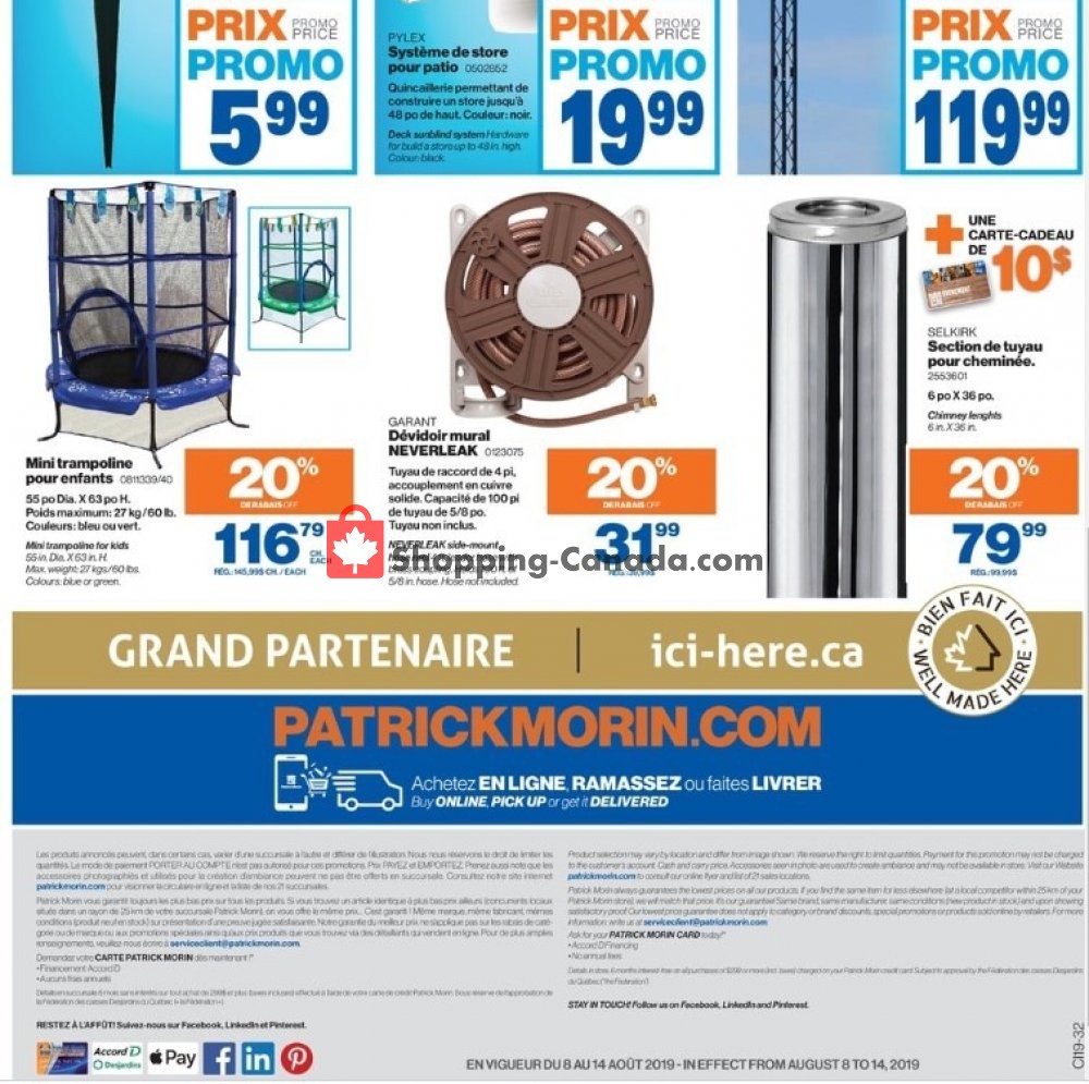 Patrick Morin flyer from Thursday August 8, 2019 to Wednesday August 14, 2019 - page 8