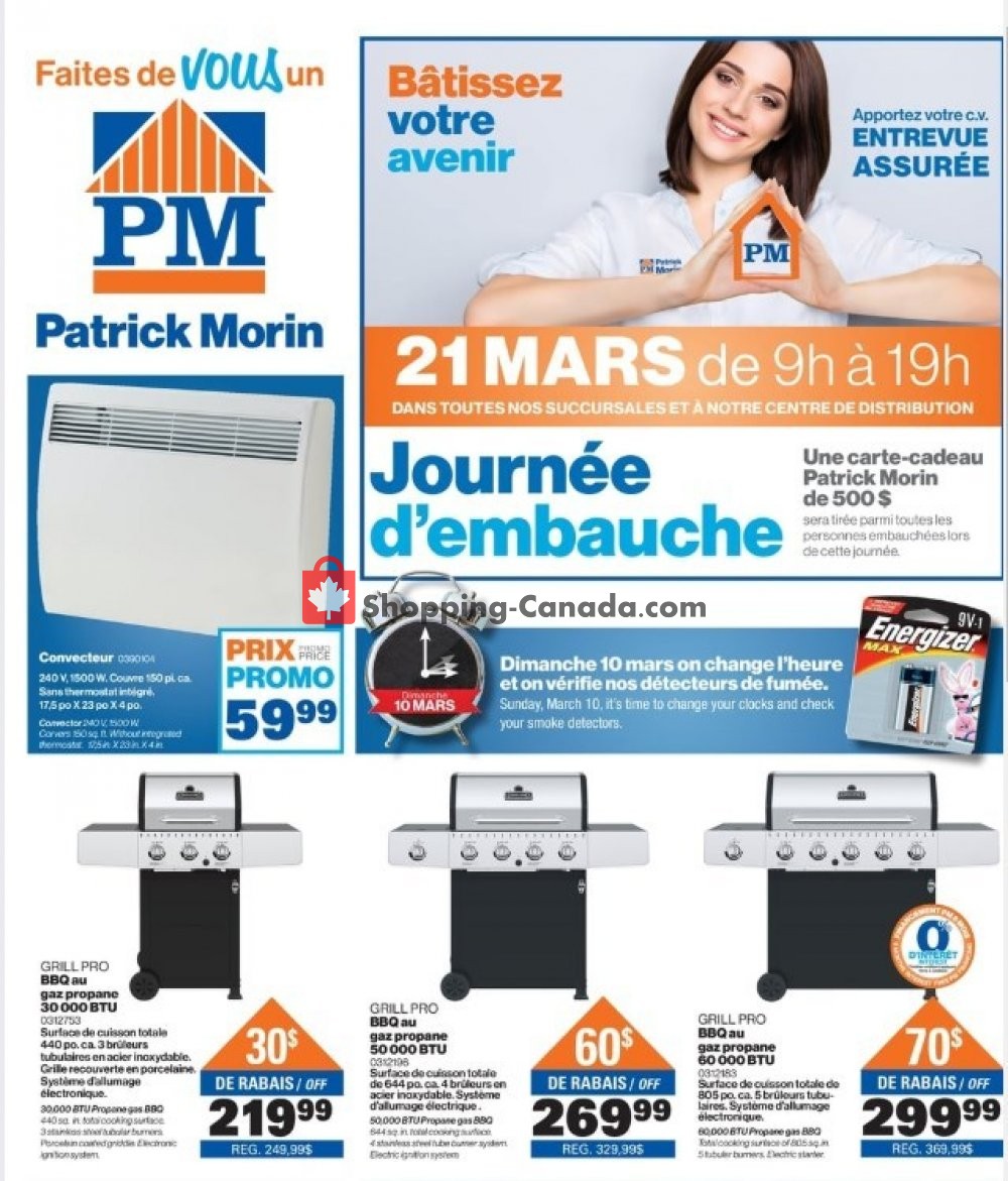 Patrick Morin flyer from Thursday March 7, 2019 to Wednesday March 13, 2019 - page 1