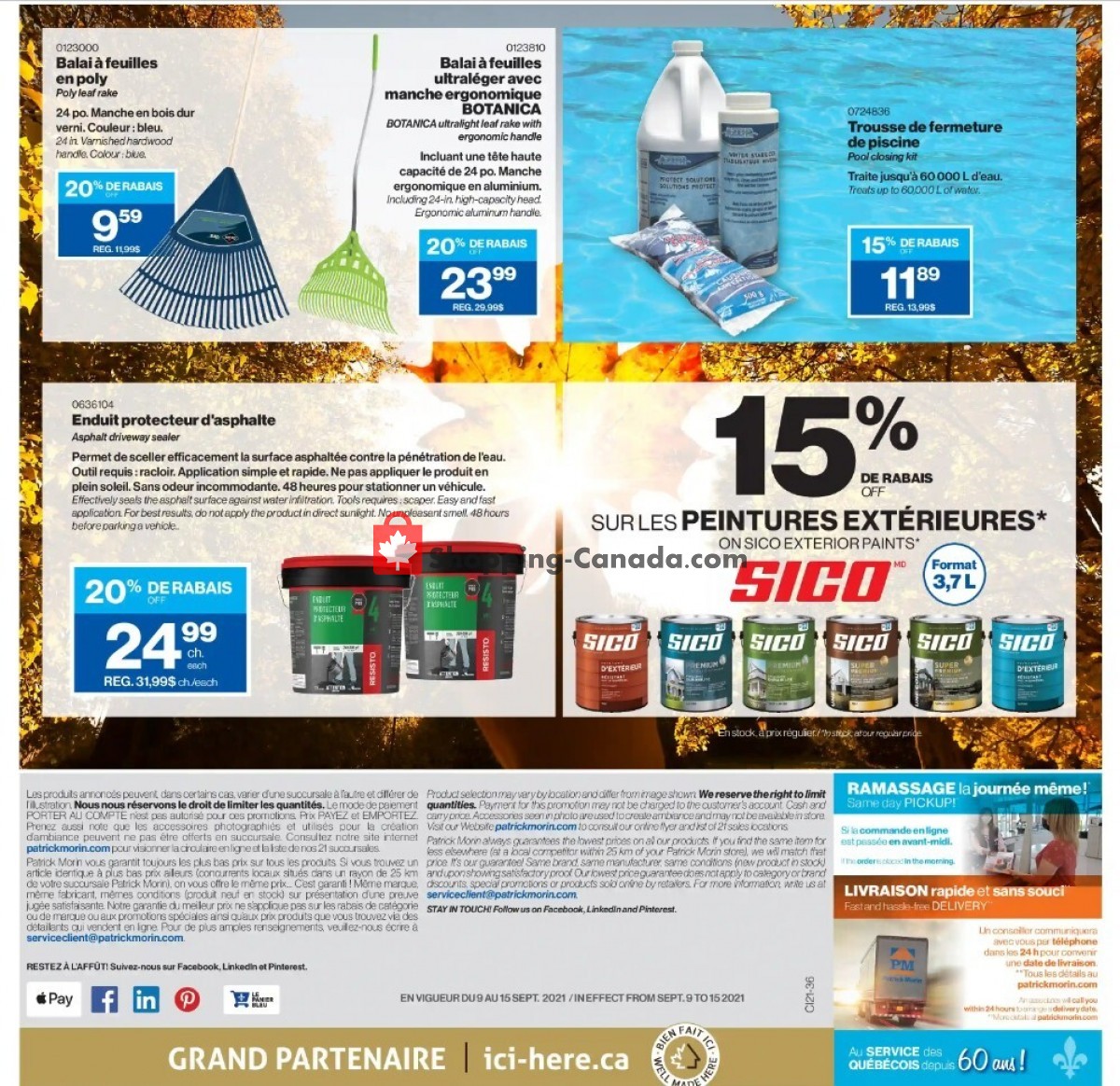 Patrick Morin flyer from Thursday September 9, 2021 to Wednesday September 15, 2021 - page 8