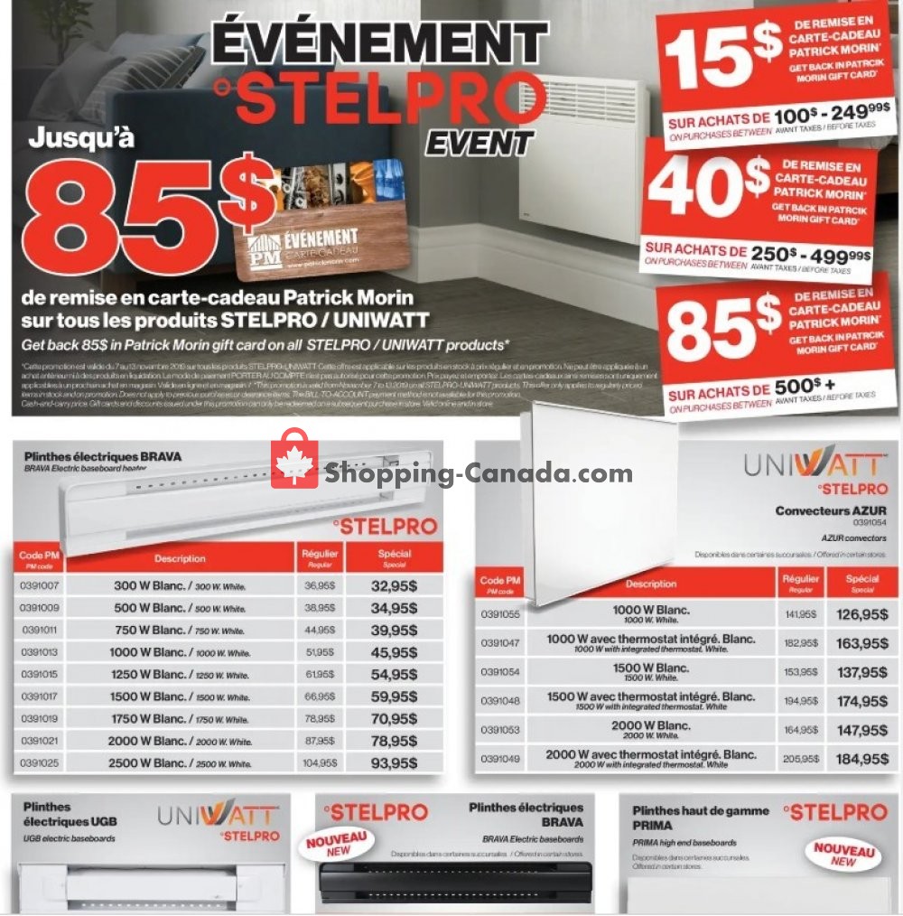 Patrick Morin flyer from Thursday November 7, 2019 to Wednesday November 13, 2019 - page 13
