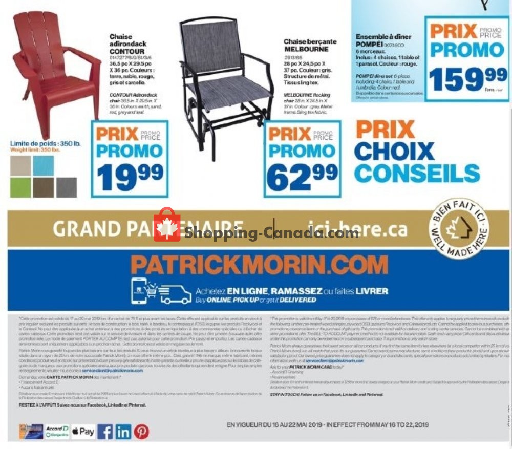 Patrick Morin flyer from Thursday May 16, 2019 to Wednesday May 22, 2019 - page 8