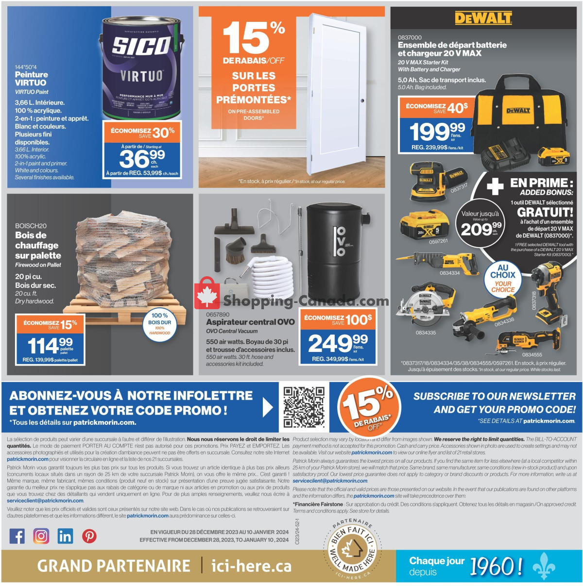 Patrick Morin flyer from Thursday December 28, 2023 to Wednesday January 10, 2024 - page 9