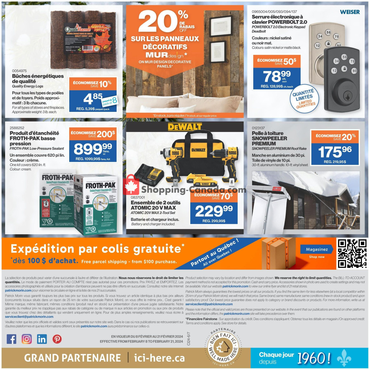 Patrick Morin flyer from Thursday February 8, 2024 to Wednesday February 21, 2024 - page 2
