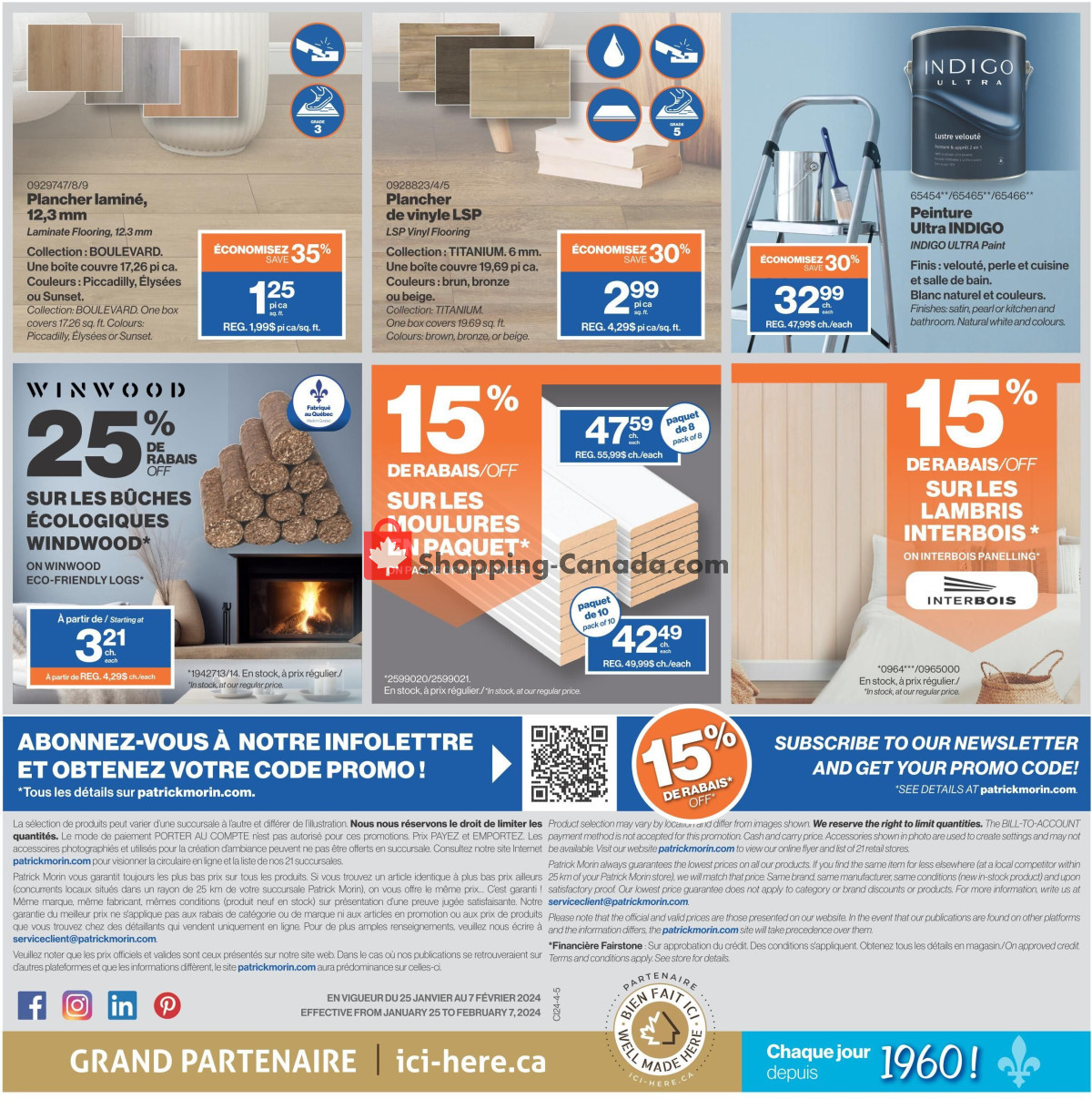 Patrick Morin flyer from Thursday January 25, 2024 to Wednesday February 7, 2024 - page 2