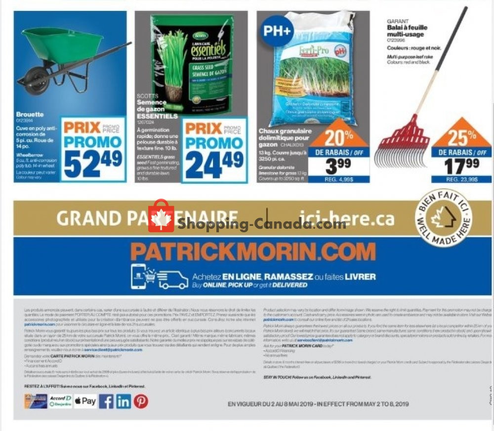 Patrick Morin flyer from Thursday May 2, 2019 to Wednesday May 8, 2019 - page 8