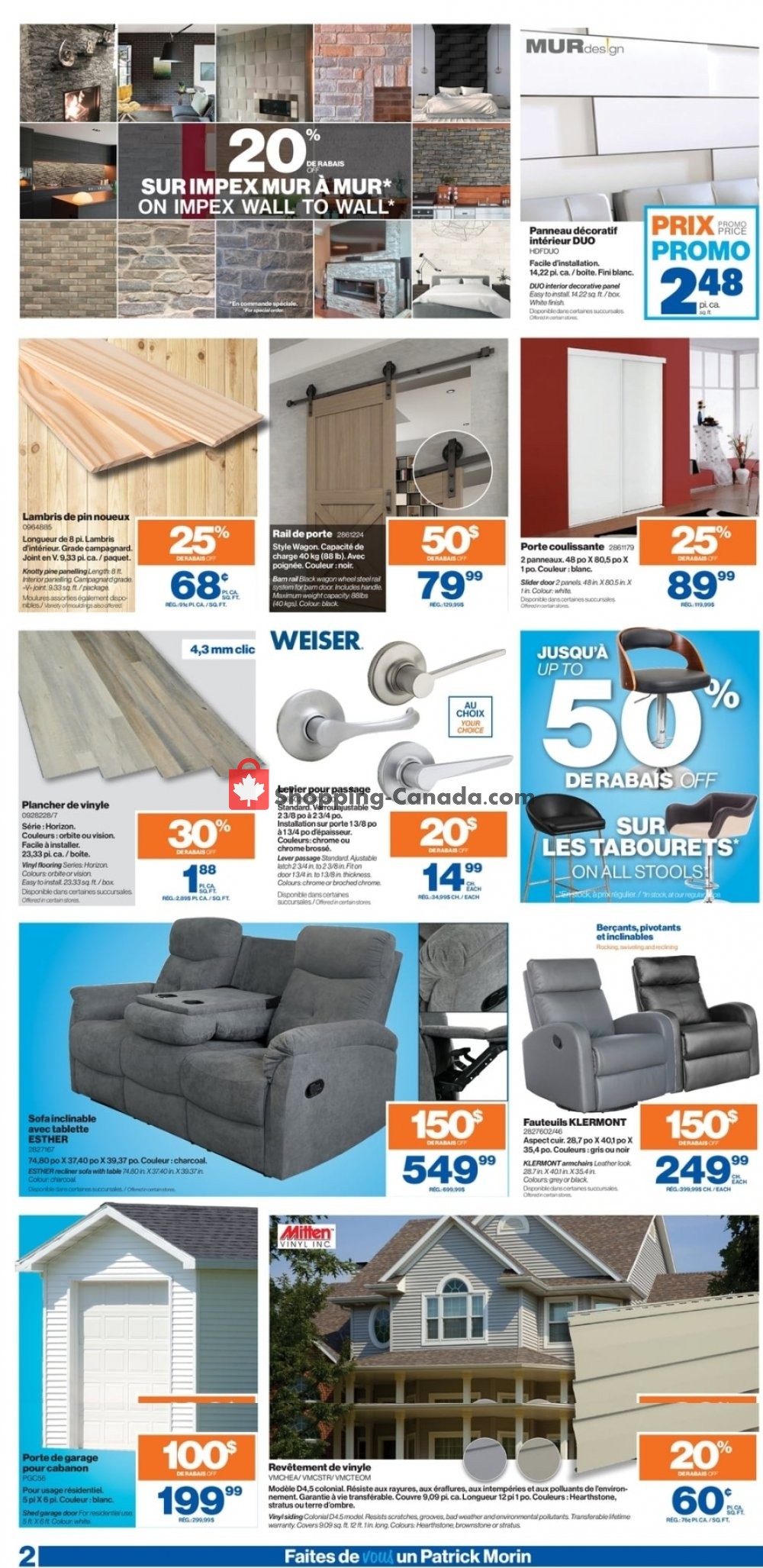 Patrick Morin flyer from Thursday October 3, 2019 to Wednesday October 9, 2019 - page 2