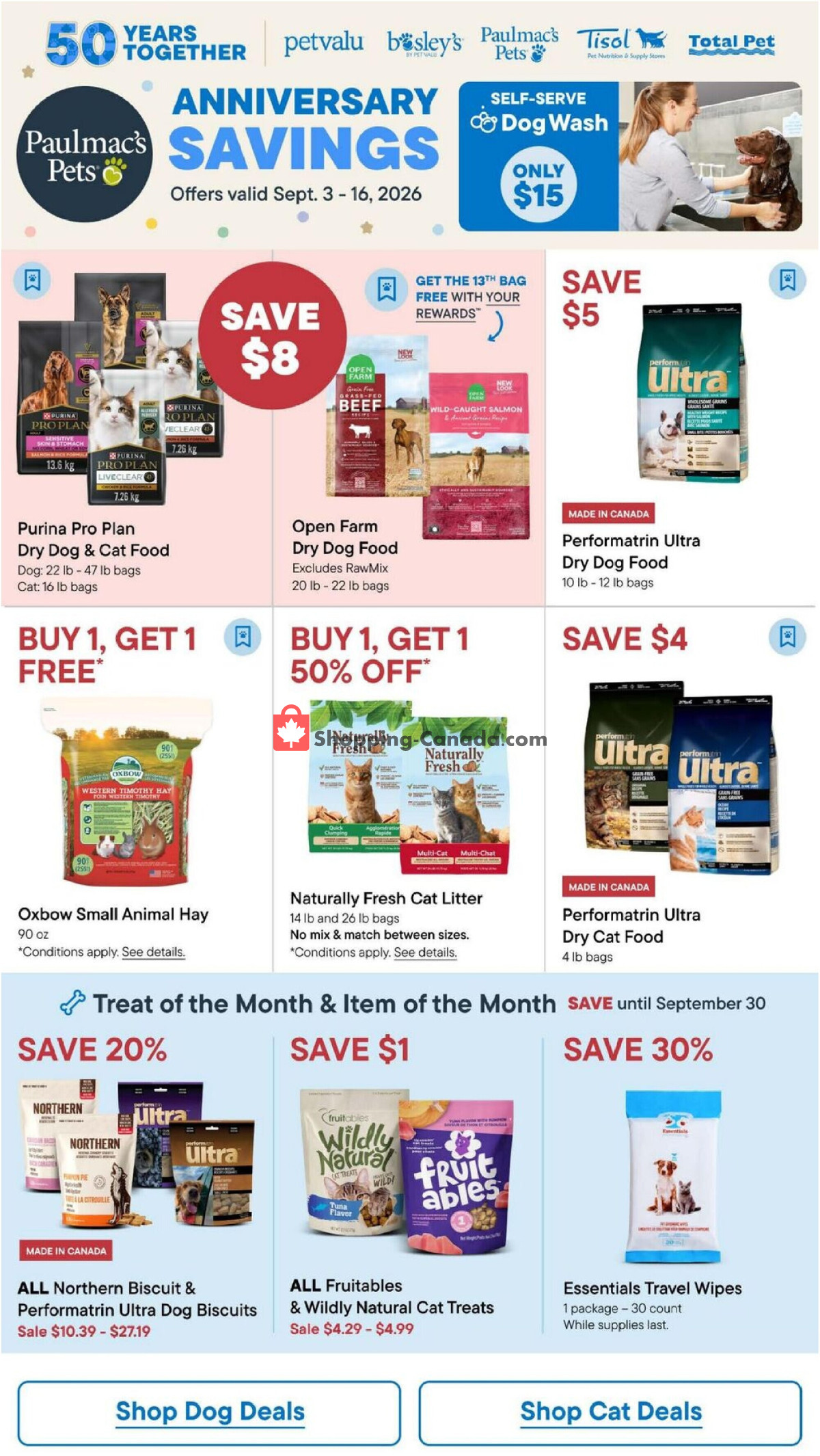 Paulmac's Pets flyer from Thursday September 3, 2026 to Wednesday September 16, 2026 - page 1