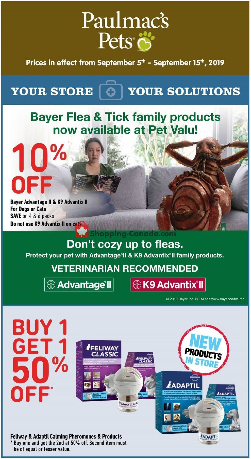 Paulmac's Pets flyer from Thursday September 5, 2019 to Sunday September 15, 2019 - page 1