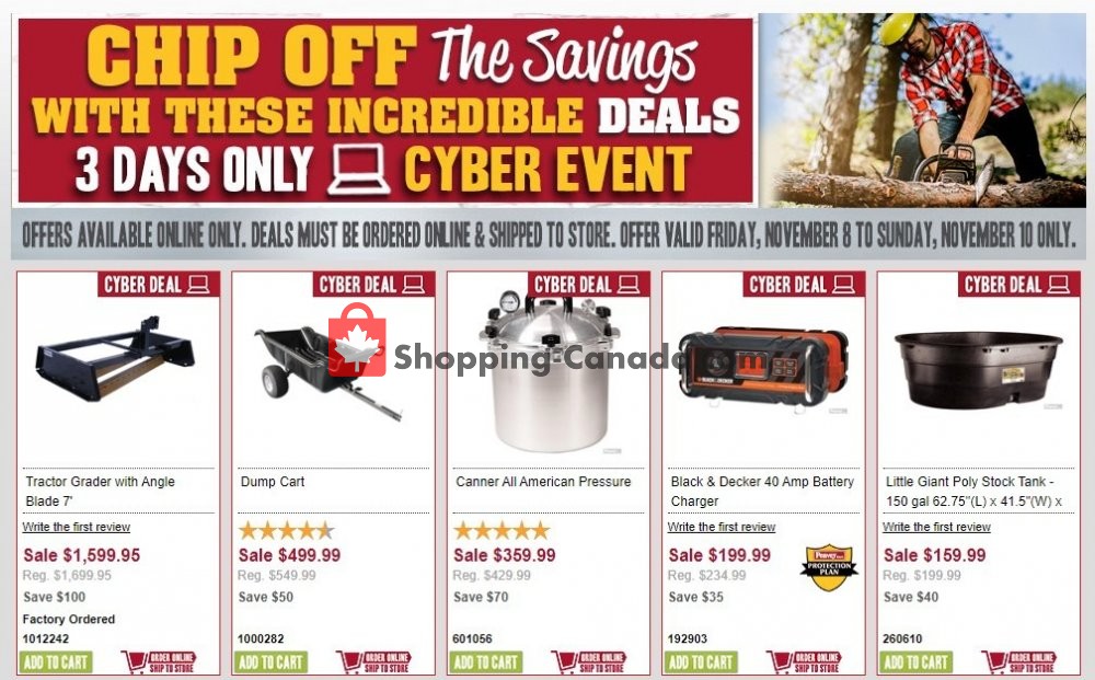 Peavey Mart flyer from Friday November 8, 2019 to Sunday November 10, 2019 - page 1