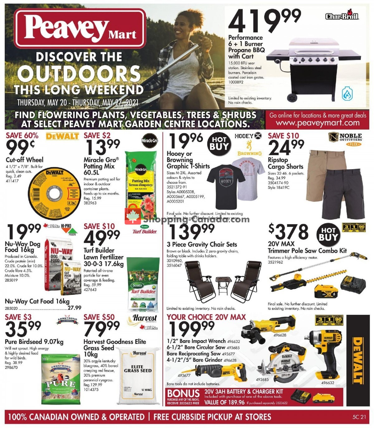Peavey Mart Canada, flyer (Discover The Outdoors This Long Weekend