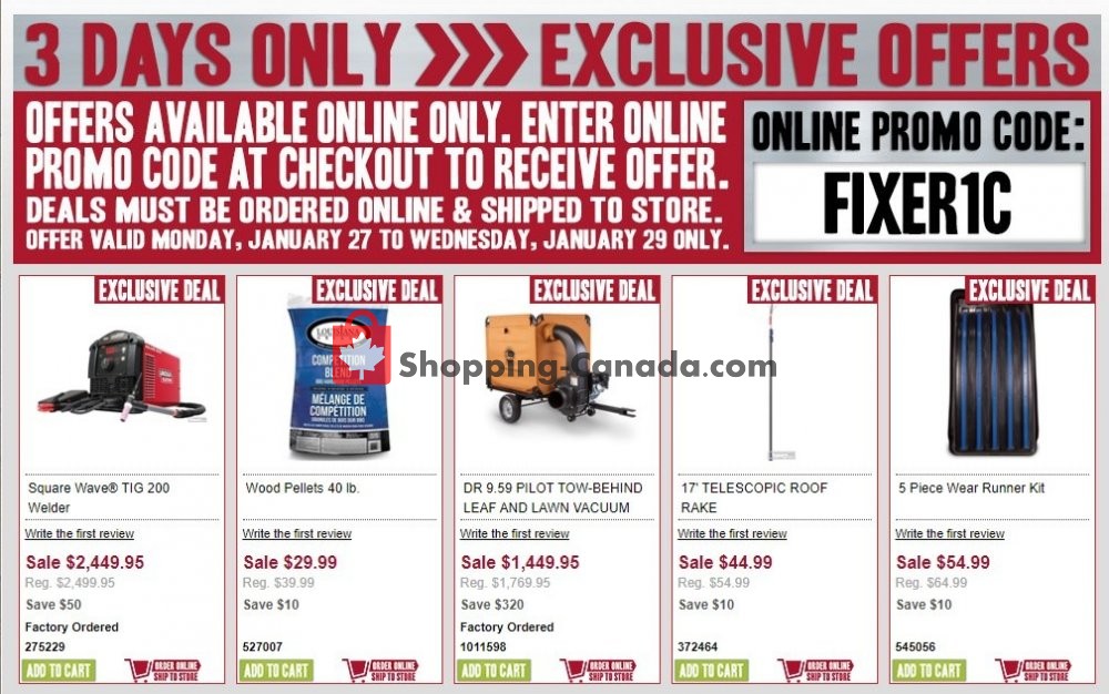 Peavey Mart flyer from Monday January 27, 2020 to Wednesday January 29, 2020 - page 1