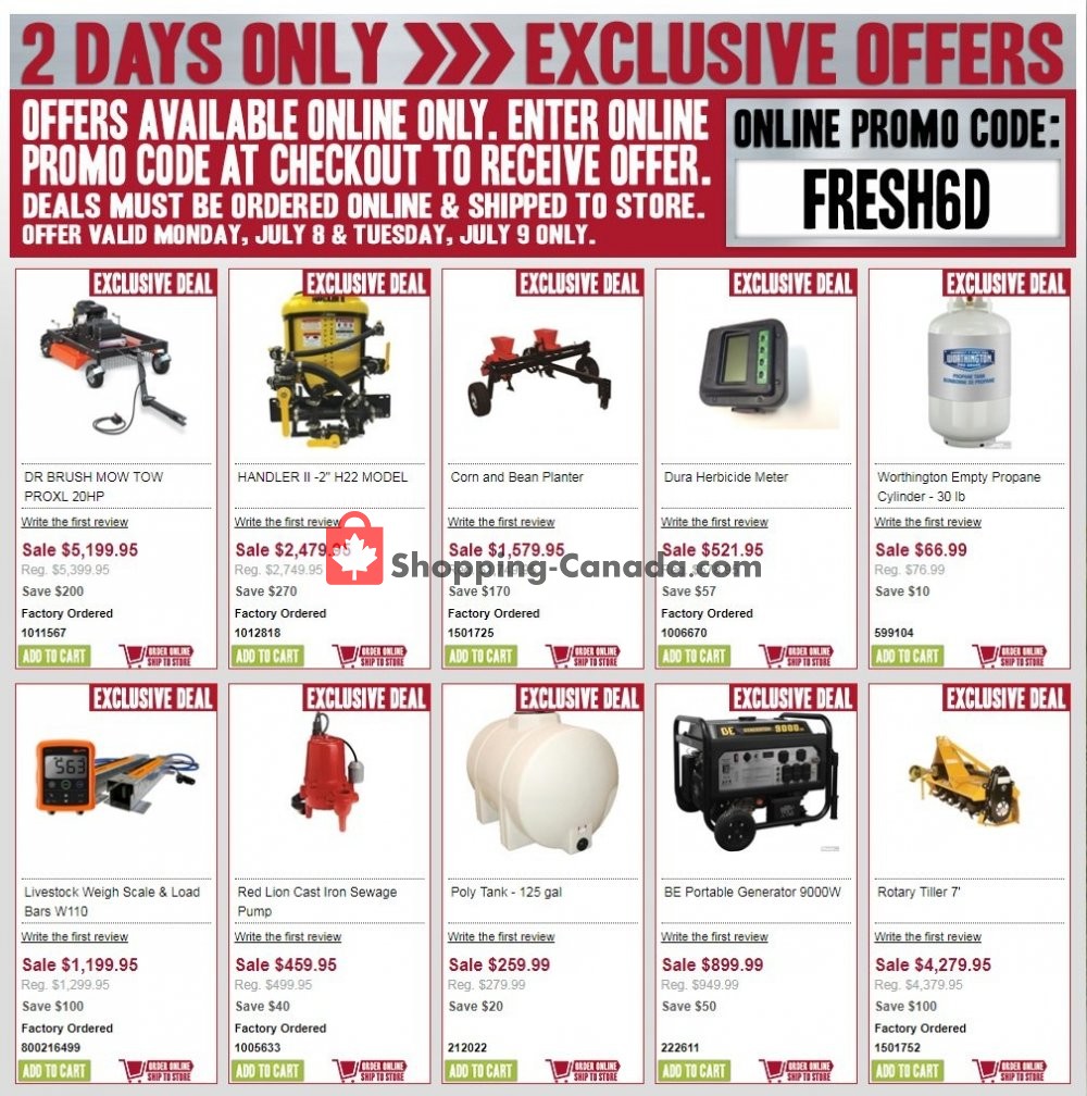 Peavey Mart flyer from Monday July 8, 2019 to Tuesday July 9, 2019 - page 1