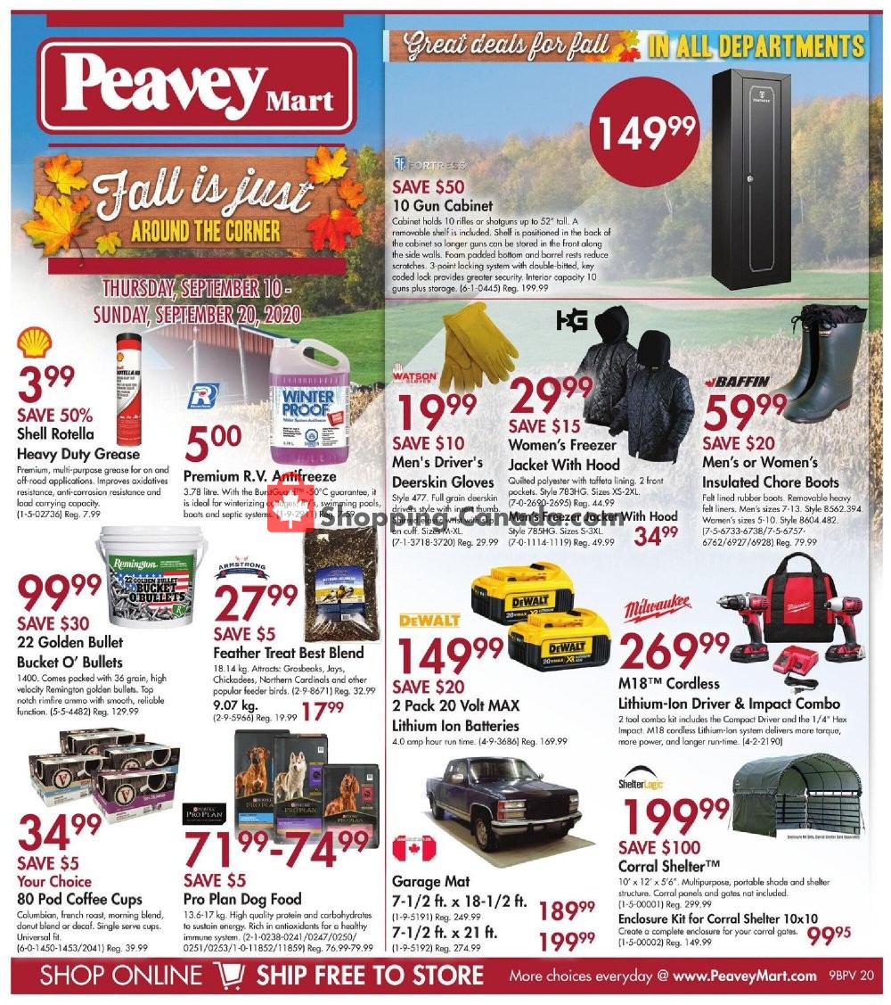 Peavey Mart Canada, flyer (Fall Is Just Around The Corner) September