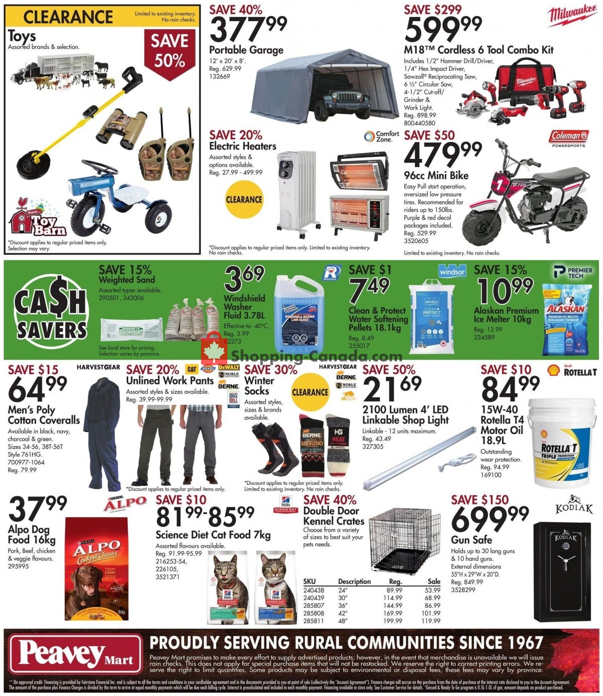 Peavey Mart Canada, flyer (Feed N' Seed Event) January 6 January