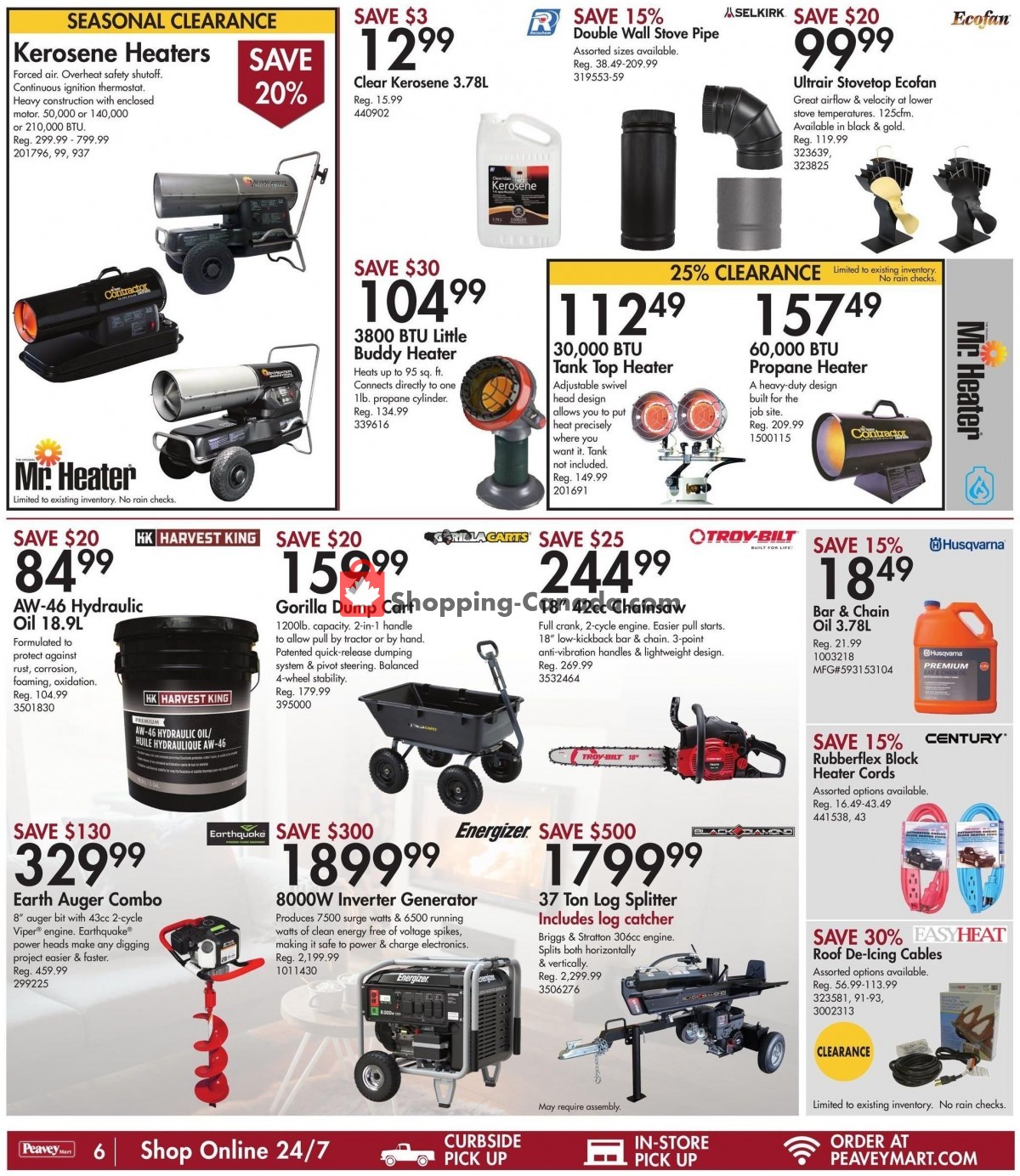 Peavey Mart Canada, flyer (Feed N' Seed Event) January 6 January