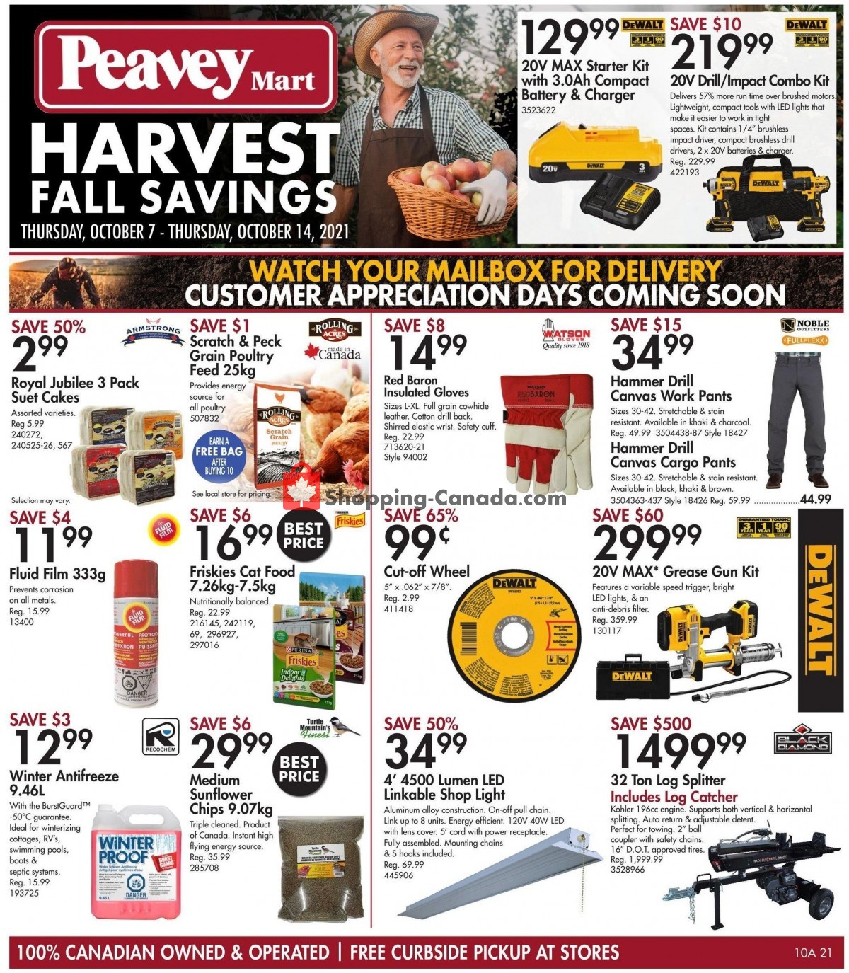 Peavey Mart flyer from Thursday October 7, 2021 to Thursday October 14, 2021 - page 1