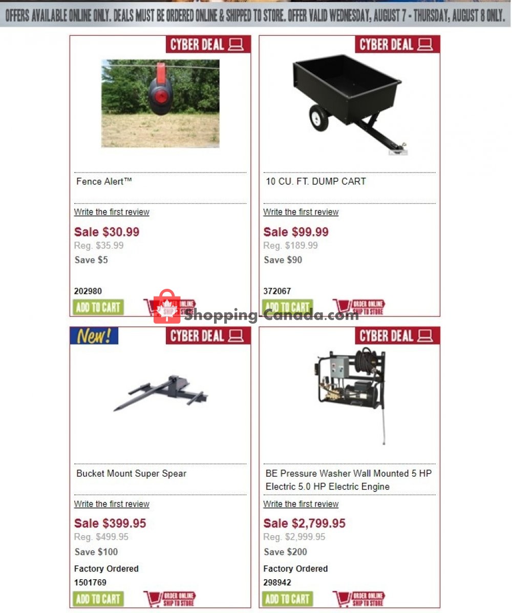 Peavey Mart flyer from Wednesday August 7, 2019 to Thursday August 8, 2019 - page 1