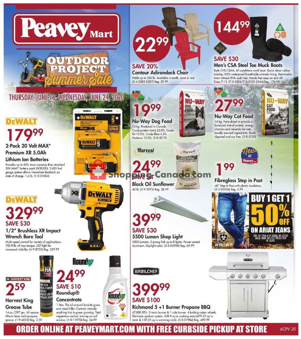Peavey Mart Canada, flyer (Outdoor Project Summer Sale) June 18