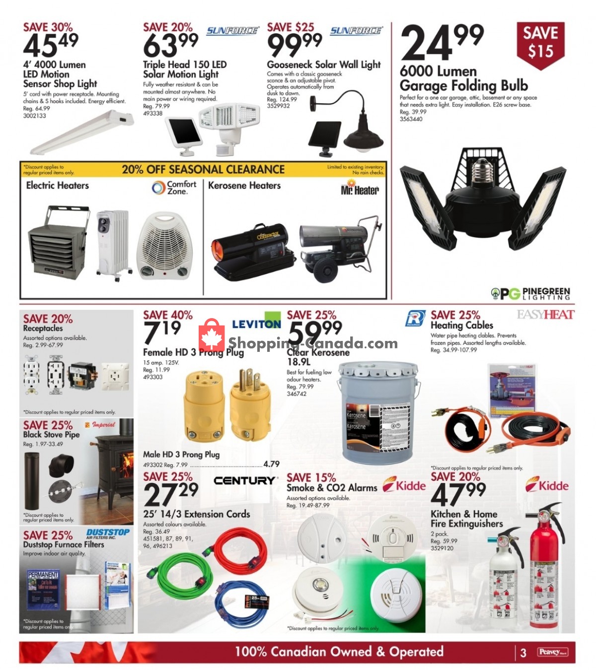Peavey Mart Canada, flyer (Plan Your Winter Outdoor Project