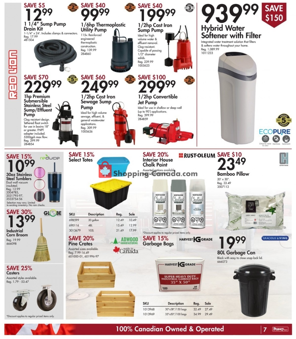 Peavey Mart Canada, flyer (Plan Your Winter Outdoor Project