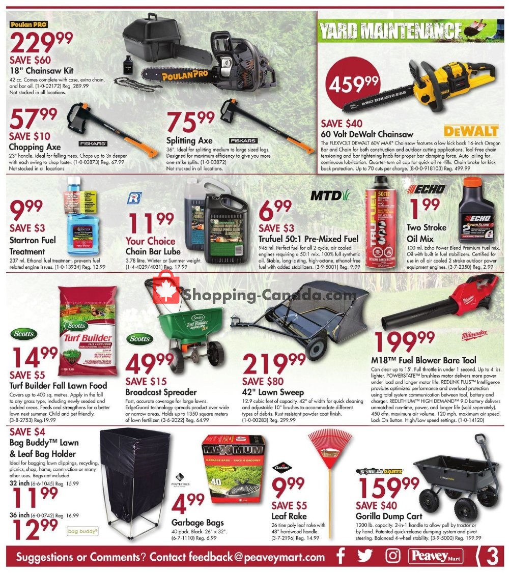 Peavey Mart flyer from Friday September 13, 2019 to Sunday September 22, 2019 - page 3