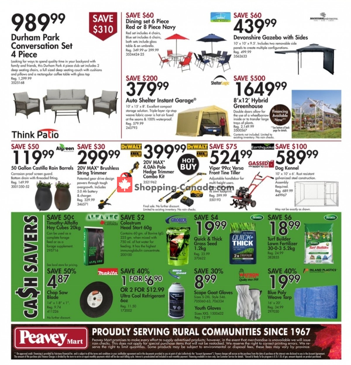 Peavey Mart Canada, flyer (Spring Into Savings) May 5 May 11, 2023