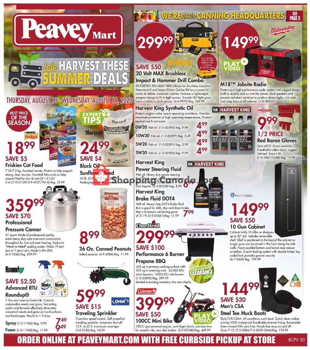 Peavey Mart Canada, flyer (Summer Deals) August 13 August 19, 2020