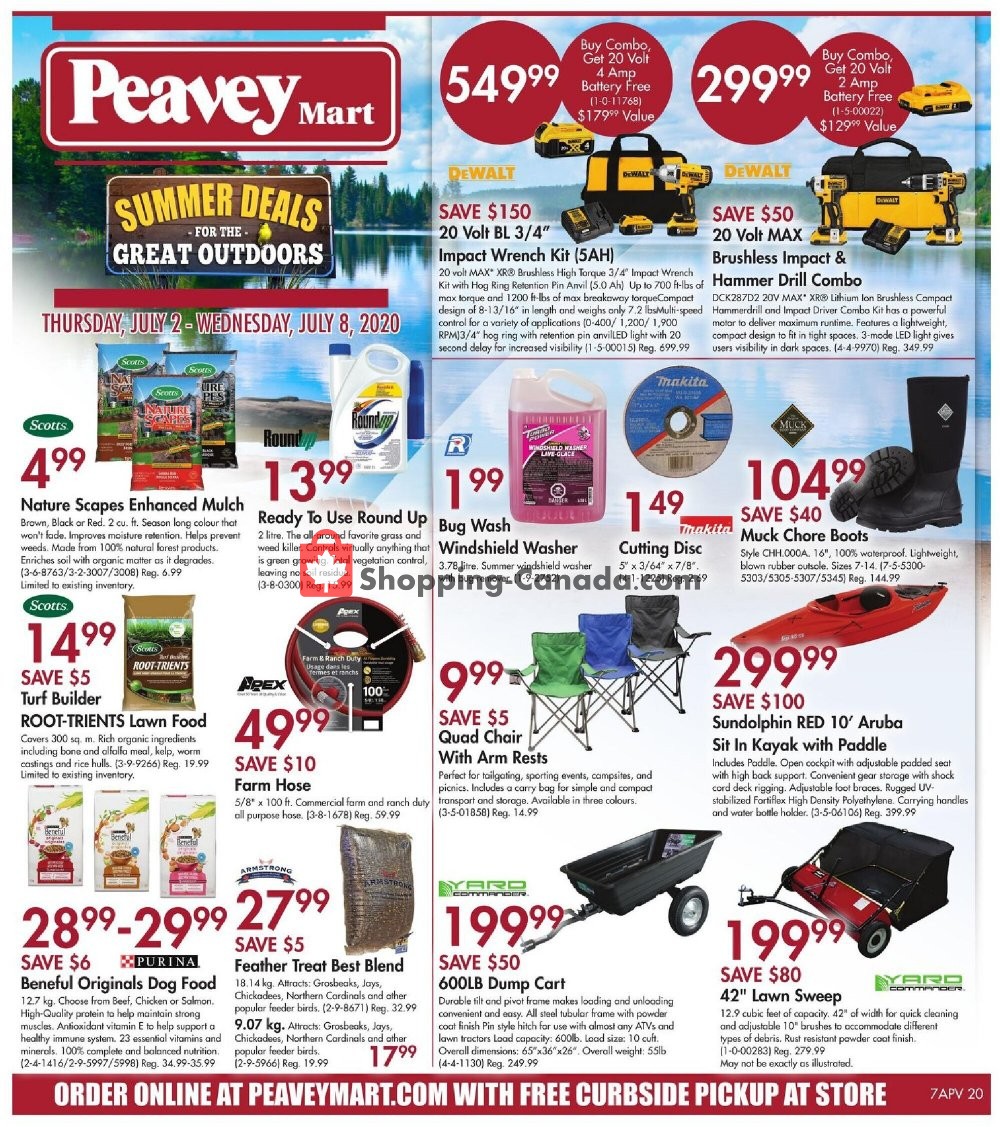 Peavey Mart flyer from Thursday July 2, 2020 to Wednesday July 8, 2020 - page 1