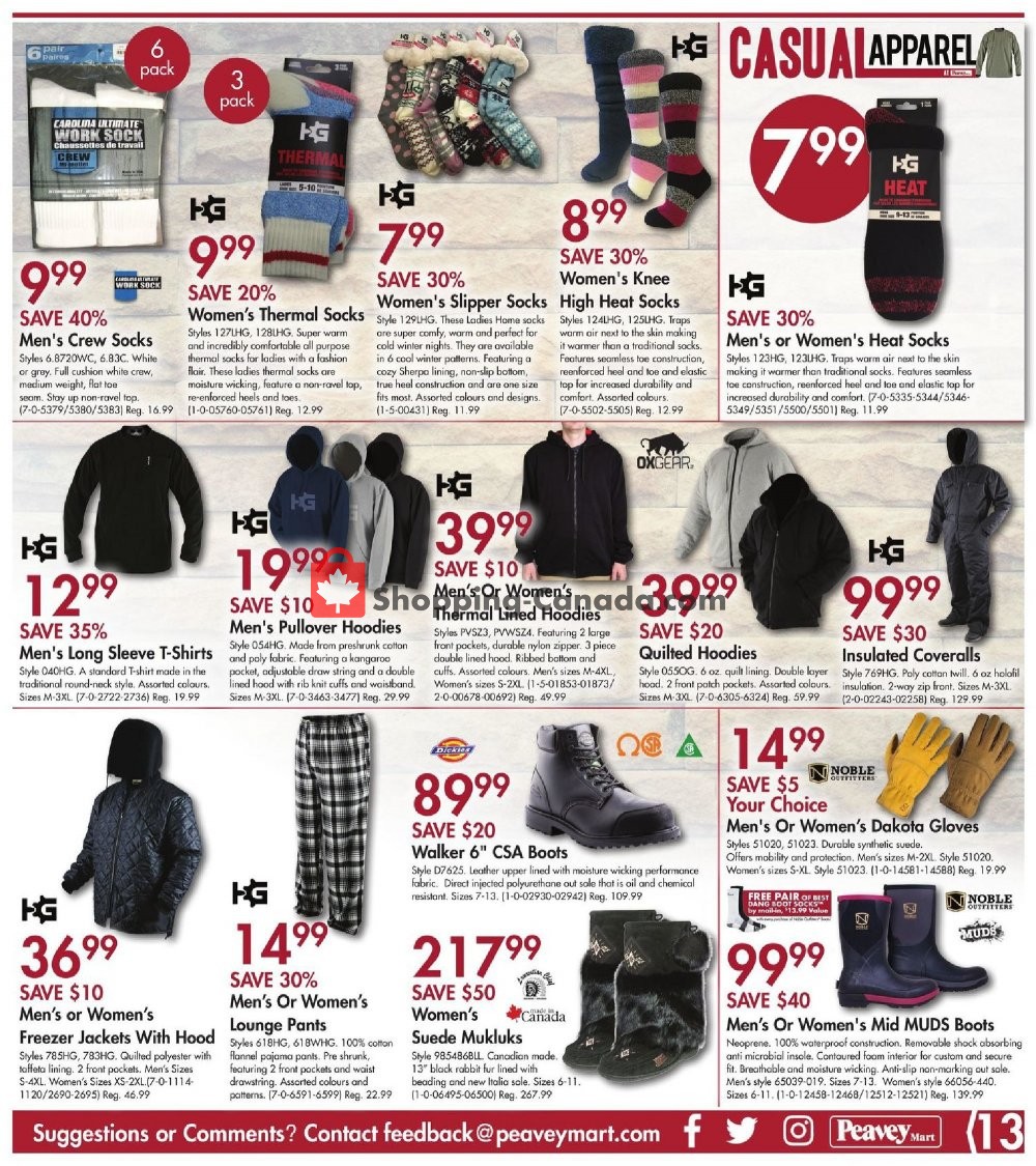 Peavey Mart flyer from Friday November 8, 2019 to Sunday November 17, 2019 - page 13