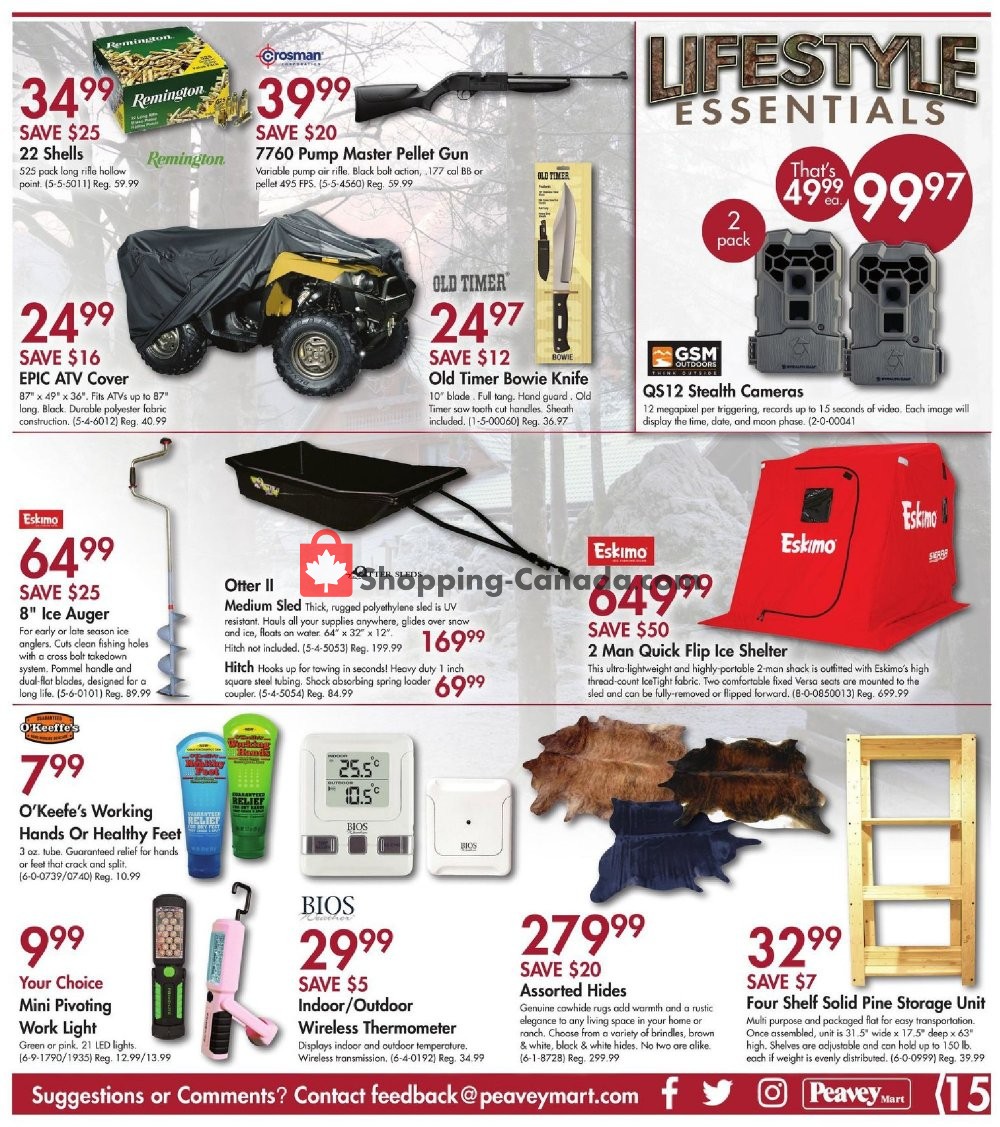 Peavey Mart flyer from Friday November 8, 2019 to Sunday November 17, 2019 - page 15
