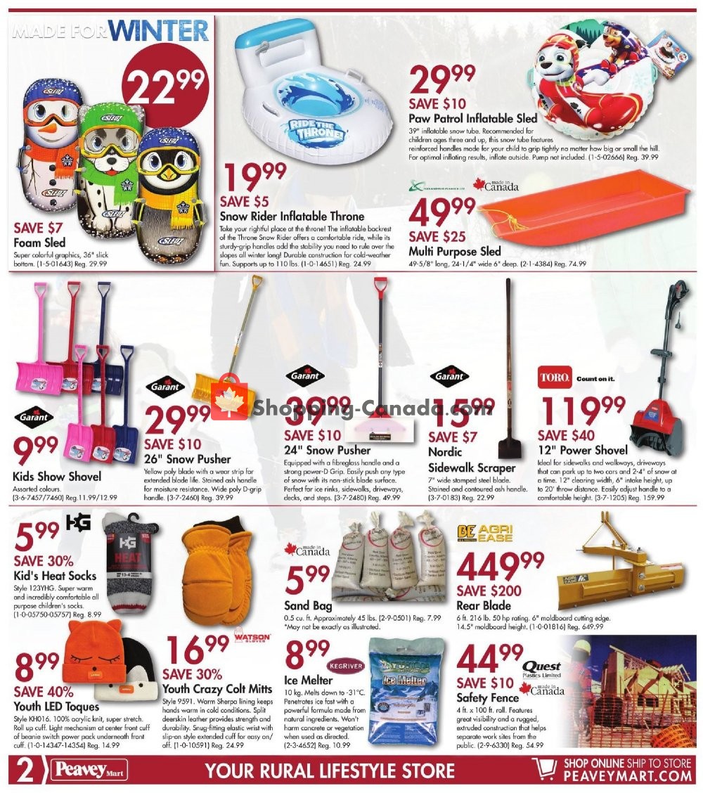 Peavey Mart flyer from Friday November 8, 2019 to Sunday November 17, 2019 - page 2