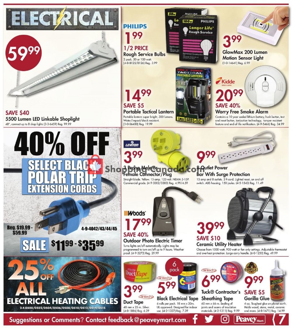 Peavey Mart flyer from Friday November 8, 2019 to Sunday November 17, 2019 - page 7