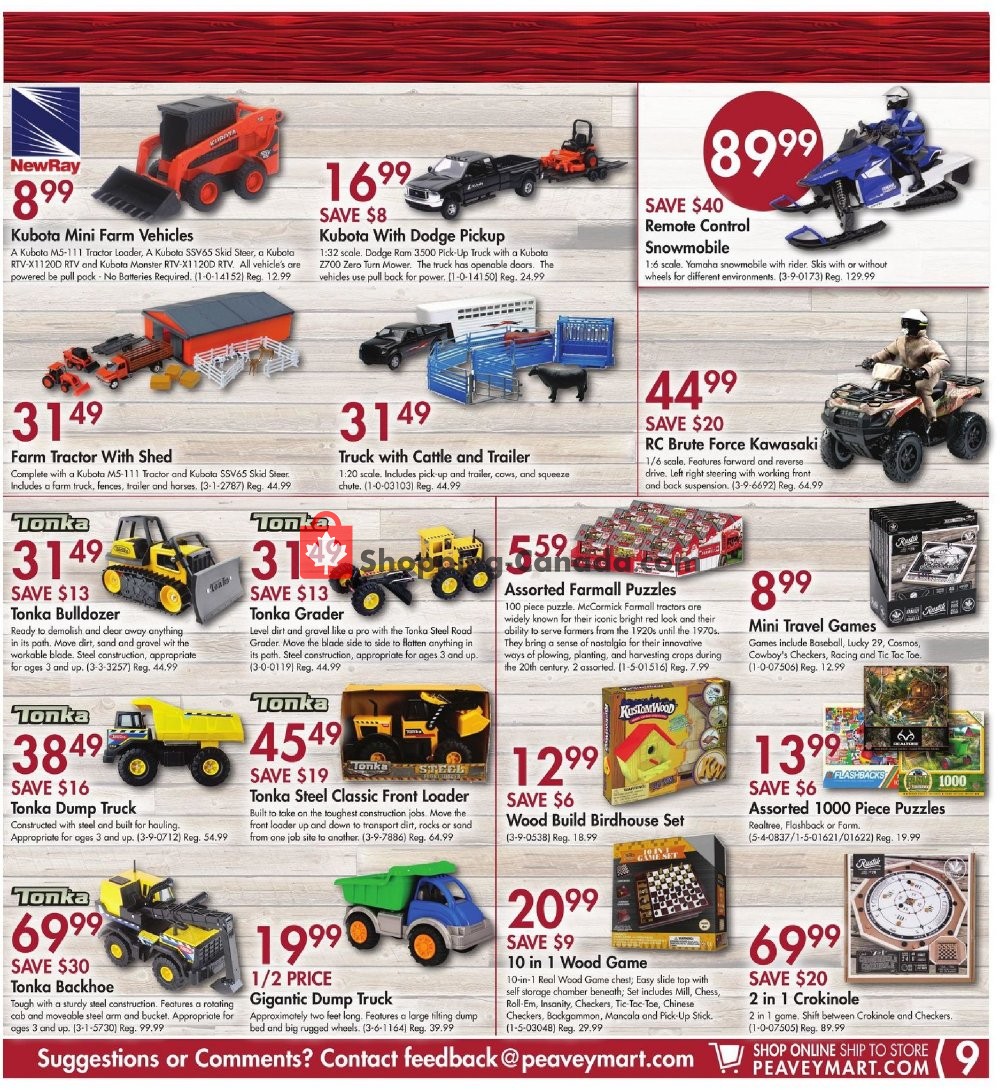 Peavey Mart flyer from Friday November 8, 2019 to Sunday November 17, 2019 - page 9
